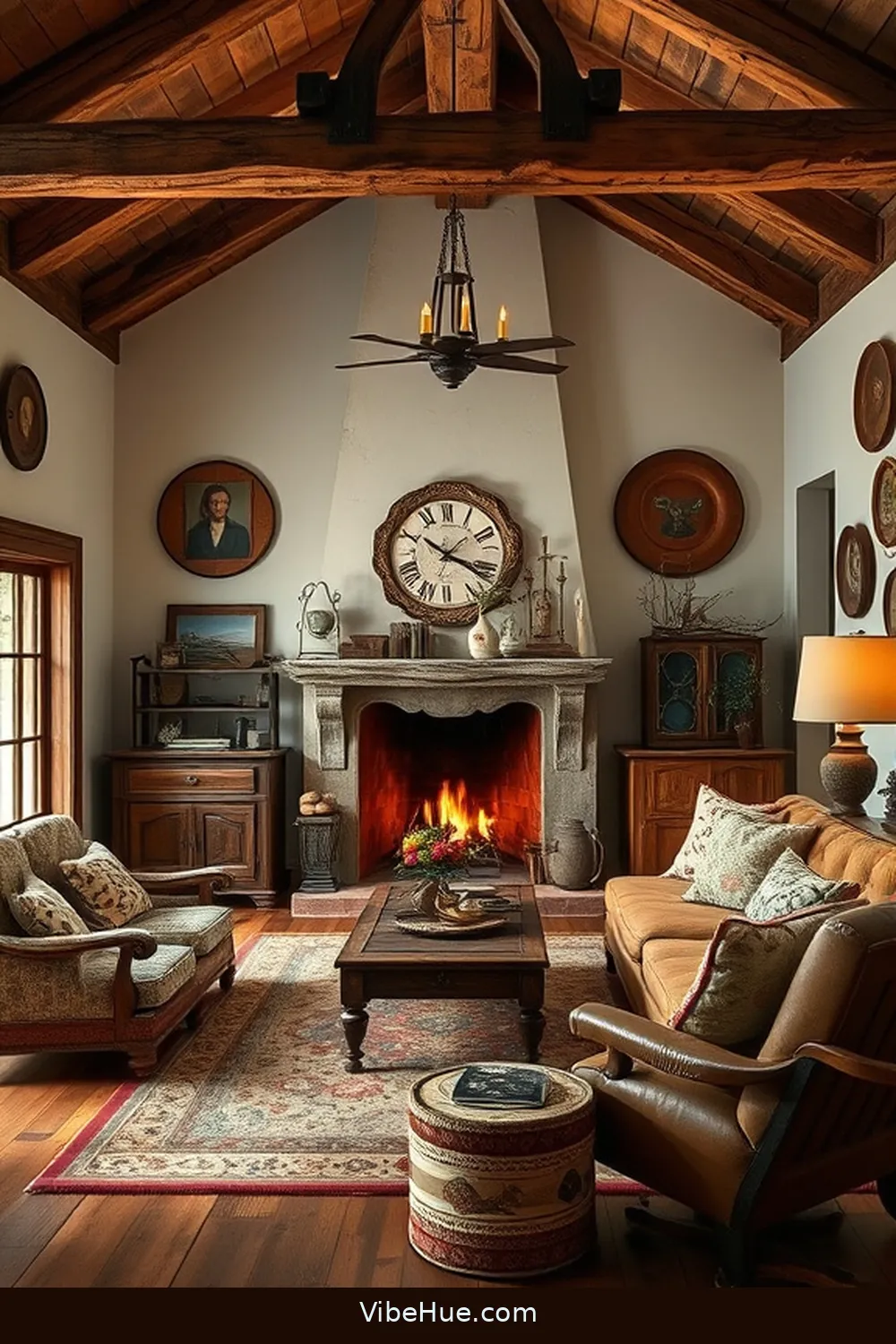 20 Essential Elements for Rustic Style in a Year-Round Living Room 8 Decorate With Antiques for 20 Essential Elements for Rustic Style in a Year-Round Living Room