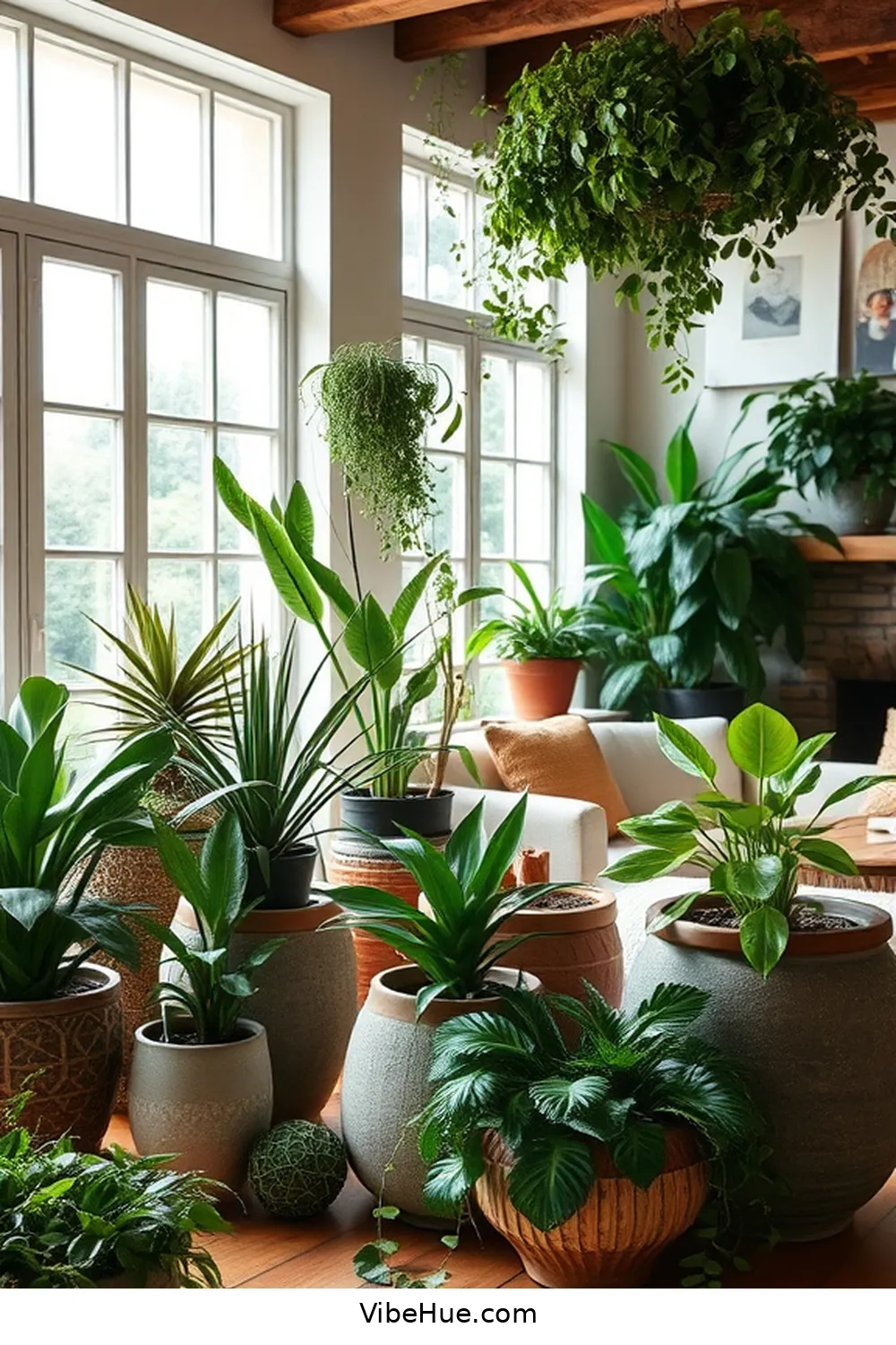 20 Essential Elements for Rustic Style in a Year-Round Living Room 10 Include Plants and Greenery for 20 Essential Elements for Rustic Style in a Year-Round Living Room