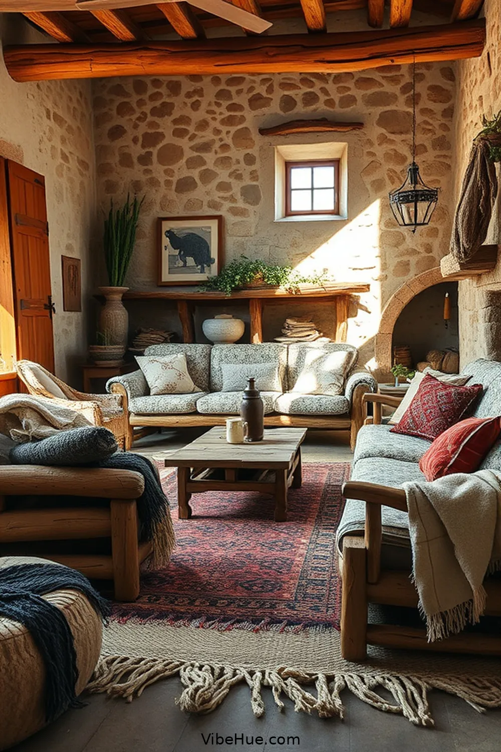 20 Essential Elements for Rustic Style in a Year-Round Living Room 14 Mix Different Textures for 20 Essential Elements for Rustic Style in a Year-Round Living Room