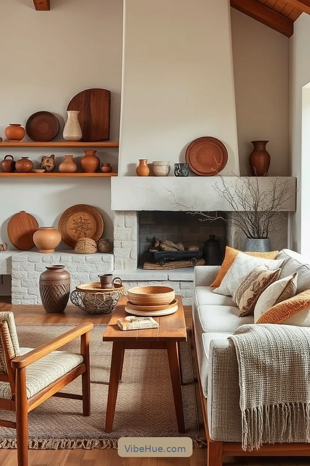 20 Essential Elements for Rustic Style in a Year-Round Living Room 12 Utilize Handmade or Artisan Touches for 20 Essential Elements for Rustic Style in a Year-Round Living Room