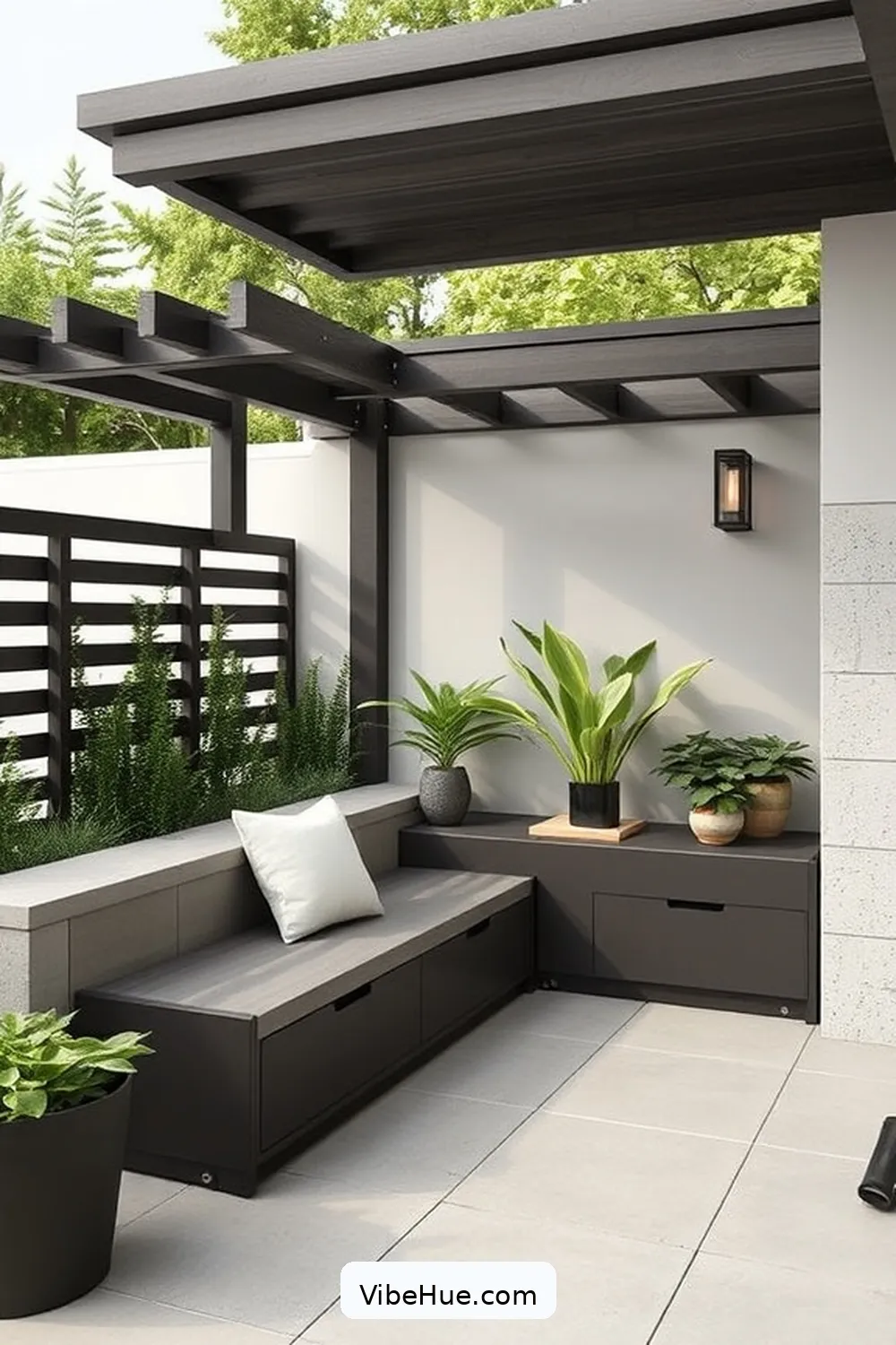20 Essential Elements for Year-Round Minimalist Style Outdoor Patios 16 Hidden Storage Solutions for 20 Essential Elements for Year-Round Minimalist Style Outdoor Patios