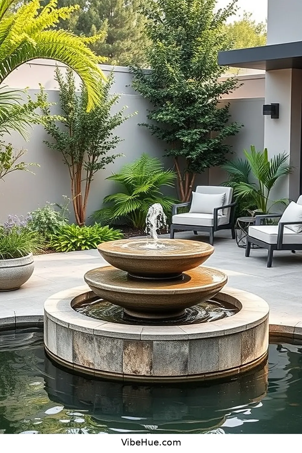 20 Essential Elements for Year-Round Minimalist Style Outdoor Patios 11 Simple Water Features for 20 Essential Elements for Year-Round Minimalist Style Outdoor Patios