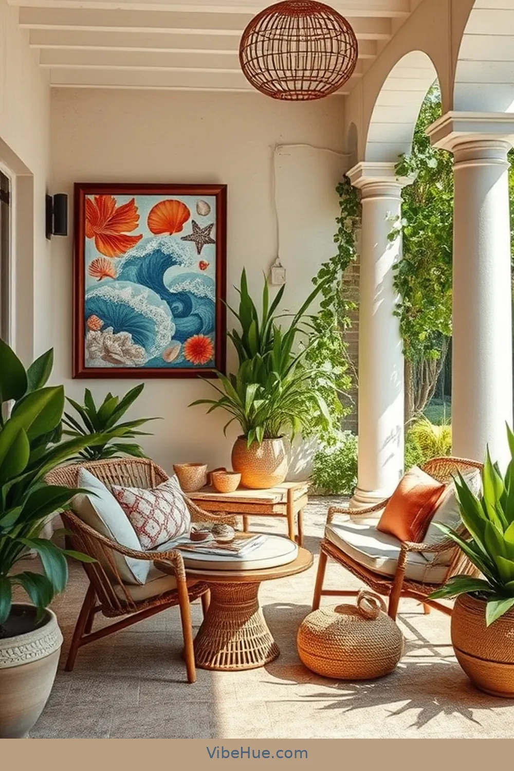 Coastal Artwork and Prints for 20 Essential Elements for a Coastal Style Spring Outdoor Patio