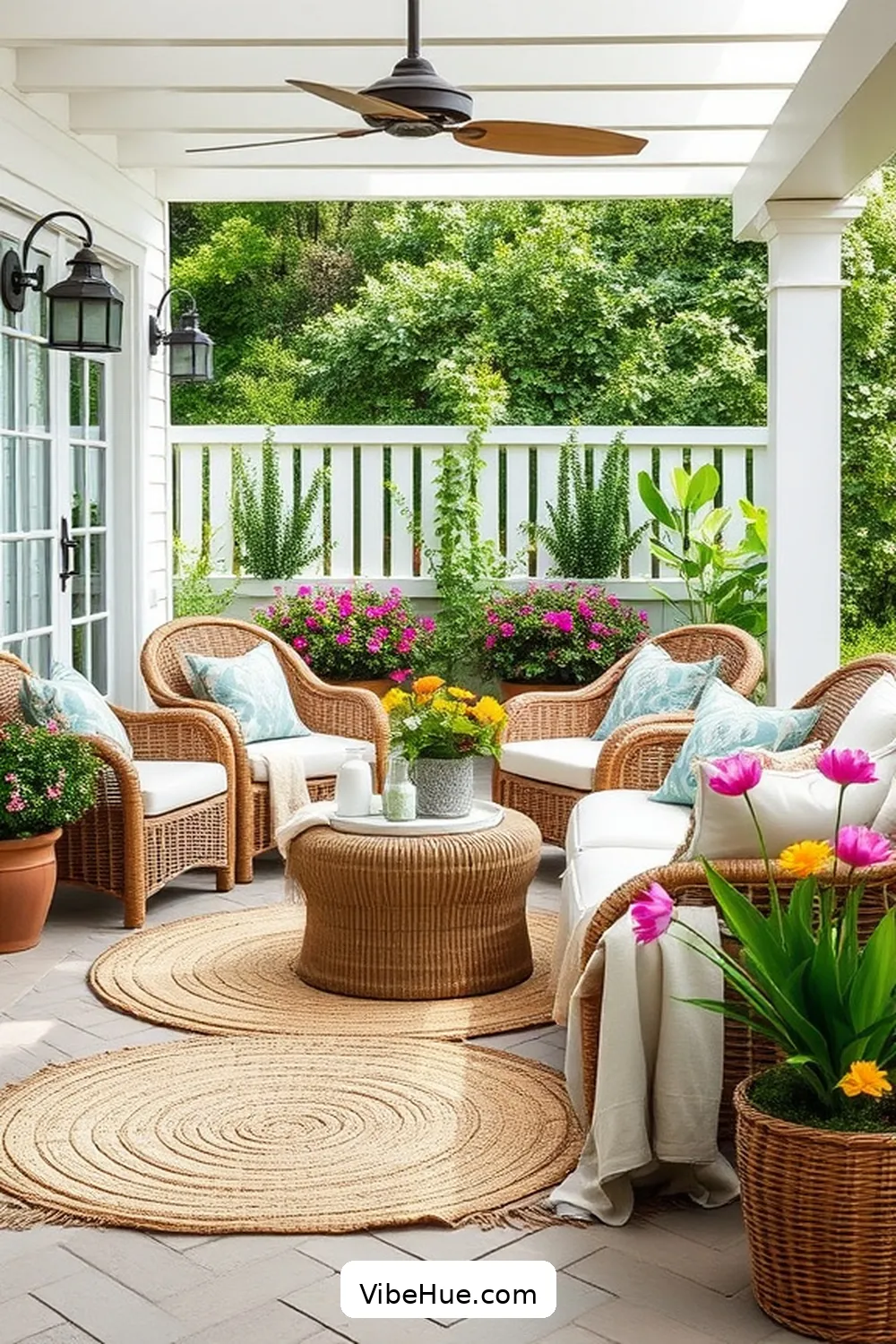Natural Fiber Textiles for 20 Essential Elements for a Coastal Style Spring Outdoor Patio