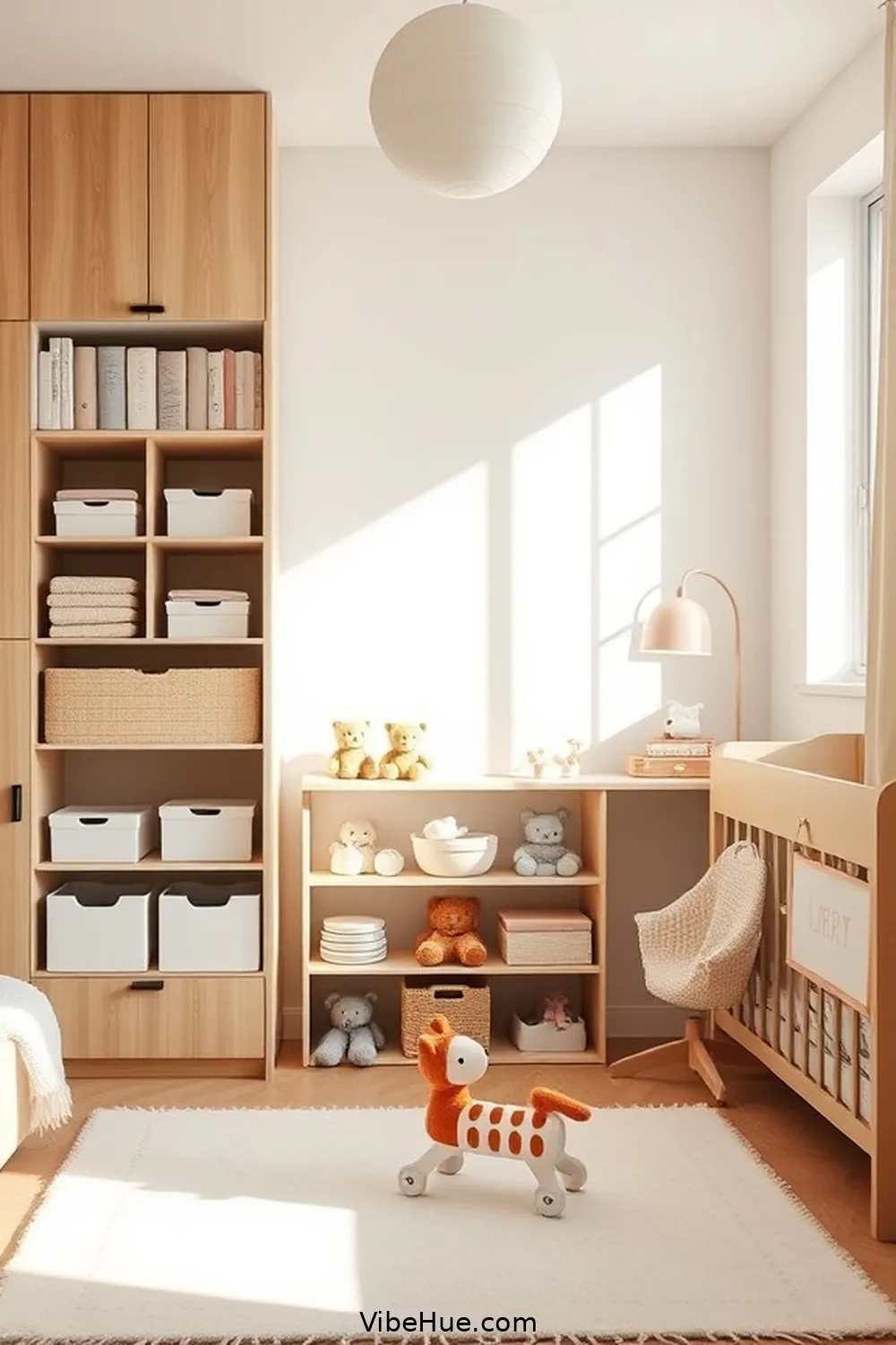Install Efficient Storage Solutions for 20 Essential Elements for a Scandinavian Style Spring Nursery