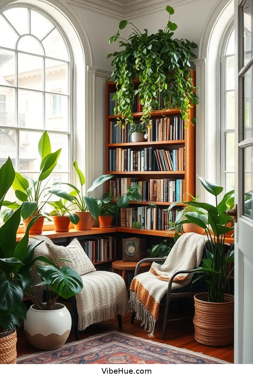 20 Essential Elements for a Year-Round Bohemian Style Library 5 Indoor Plants for 20 Essential Elements for a Year-Round Bohemian Style Library