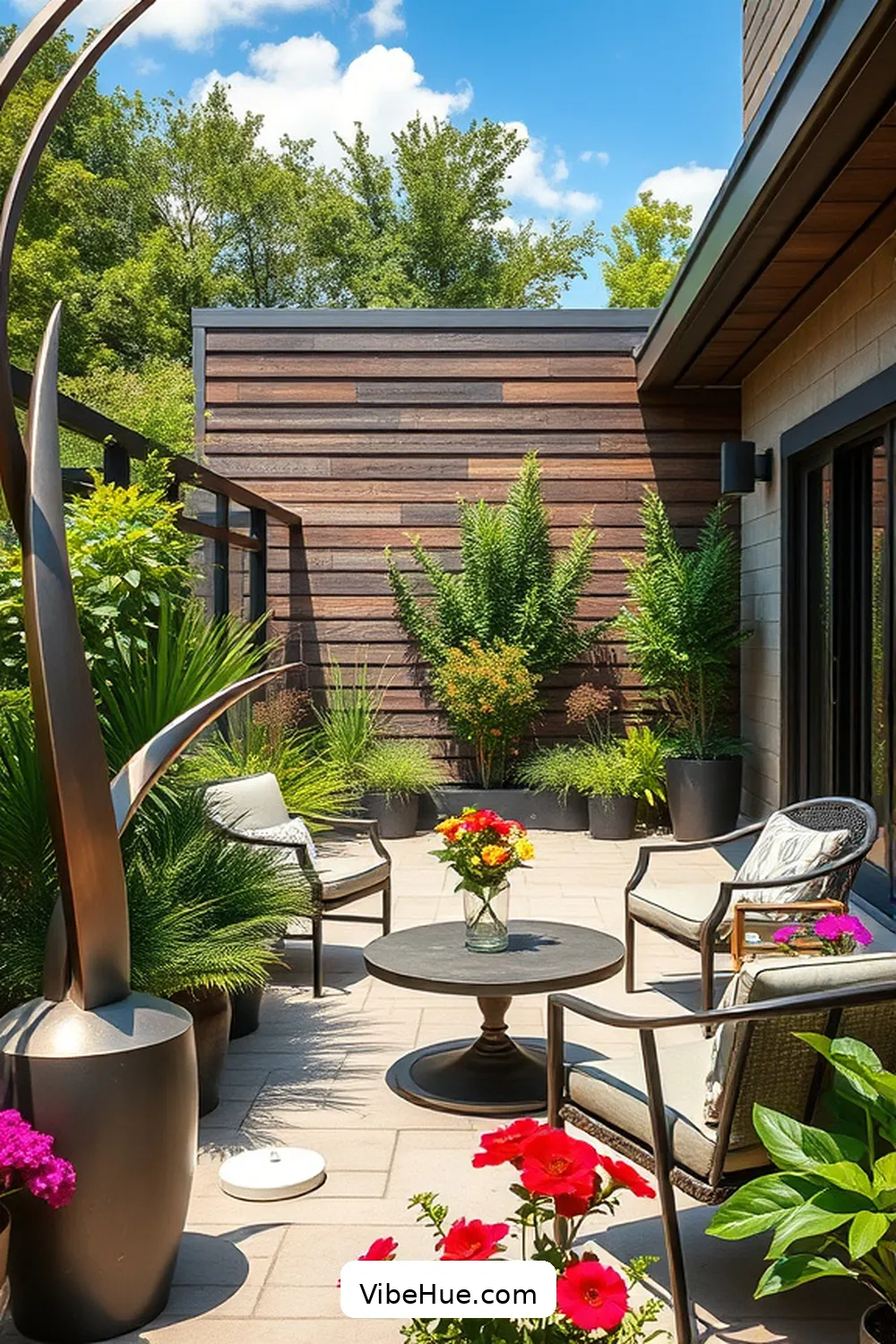 20 Industrial Style Ideas for Your Summer Outdoor Patio 3 Add Character With Metal Accents for 20 Industrial Style Ideas for Your Summer Outdoor Patio