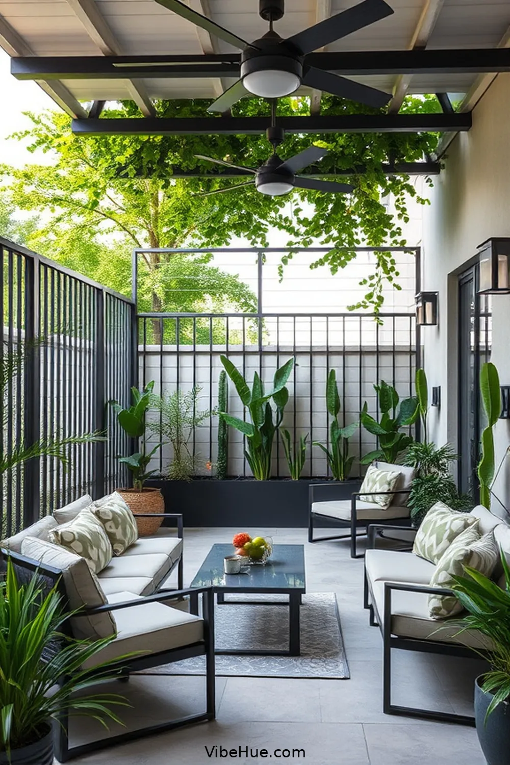 20 Industrial Style Ideas for Your Summer Outdoor Patio 15 Create Zones With Metal Screens for 20 Industrial Style Ideas for Your Summer Outdoor Patio