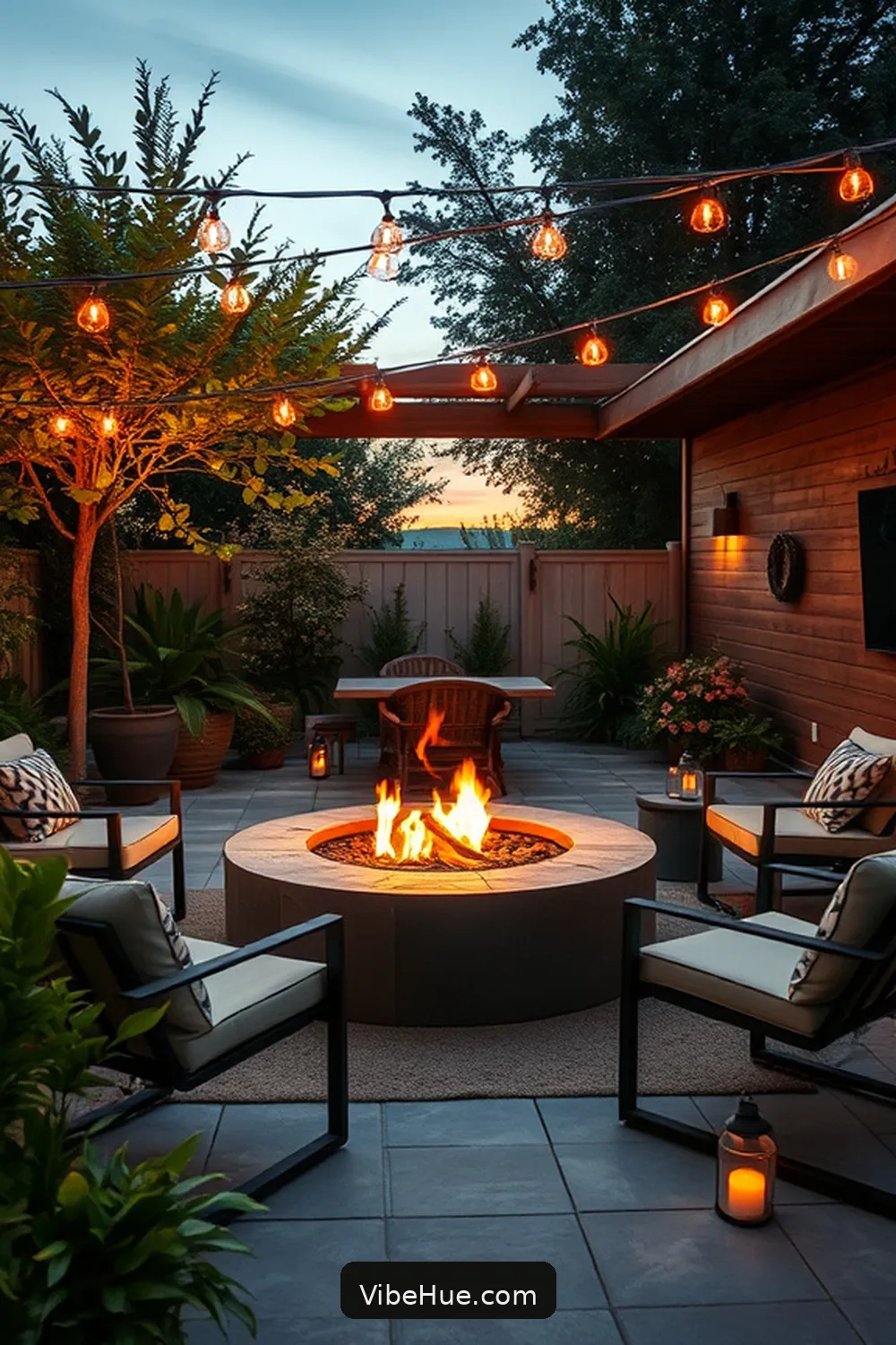 20 Industrial Style Ideas for Your Summer Outdoor Patio 6 Create a Focal Point With a Fire Pit for 20 Industrial Style Ideas for Your Summer Outdoor Patio