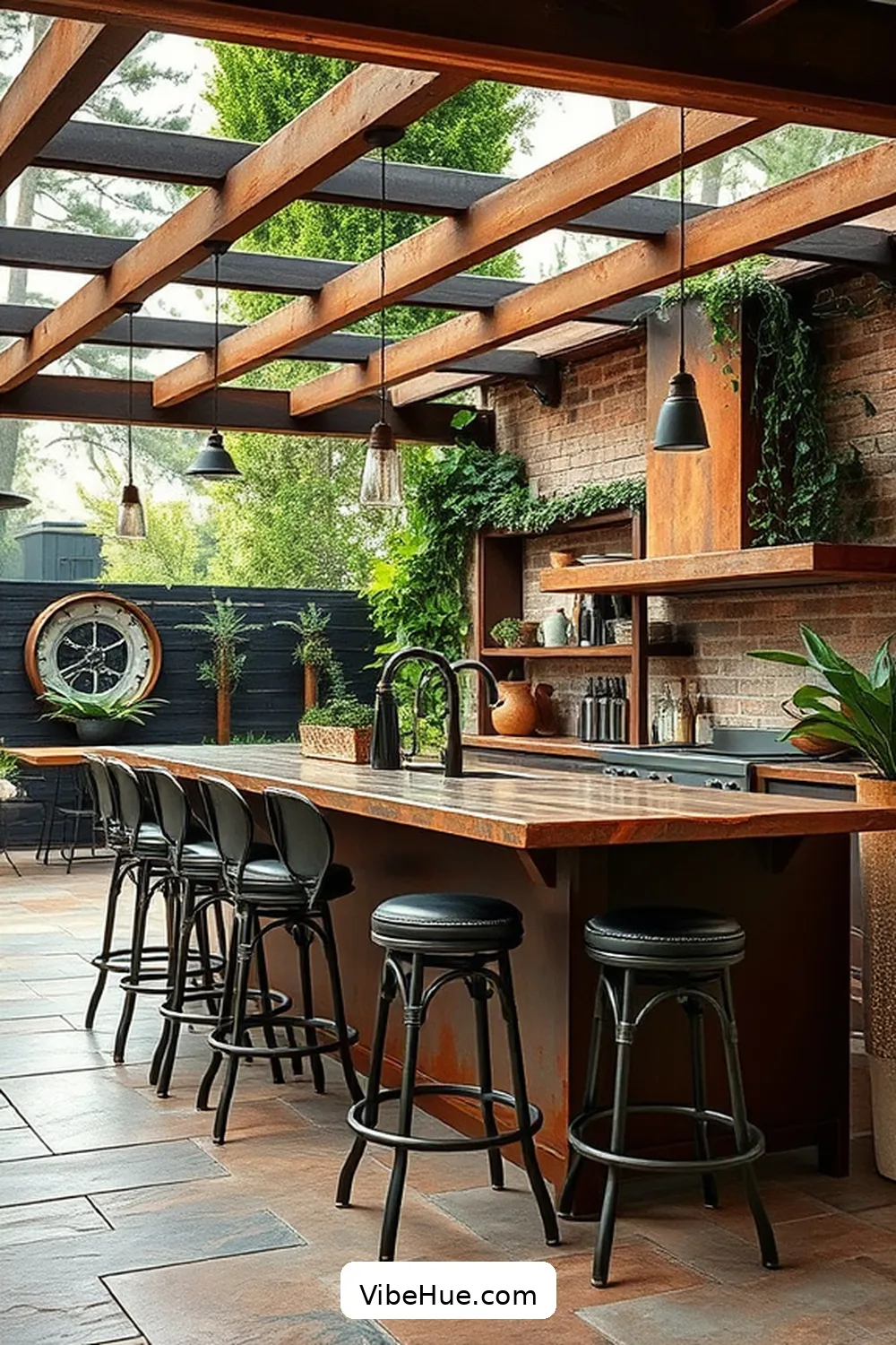 20 Industrial Style Ideas for Your Summer Outdoor Patio 10 Design an Open-Air Kitchen Space for 20 Industrial Style Ideas for Your Summer Outdoor Patio