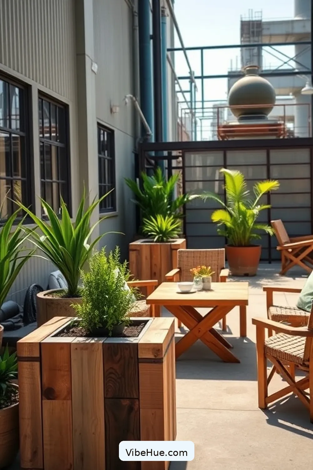 20 Industrial Style Ideas for Your Summer Outdoor Patio 4 Incorporate Reclaimed Wood Elements for 20 Industrial Style Ideas for Your Summer Outdoor Patio
