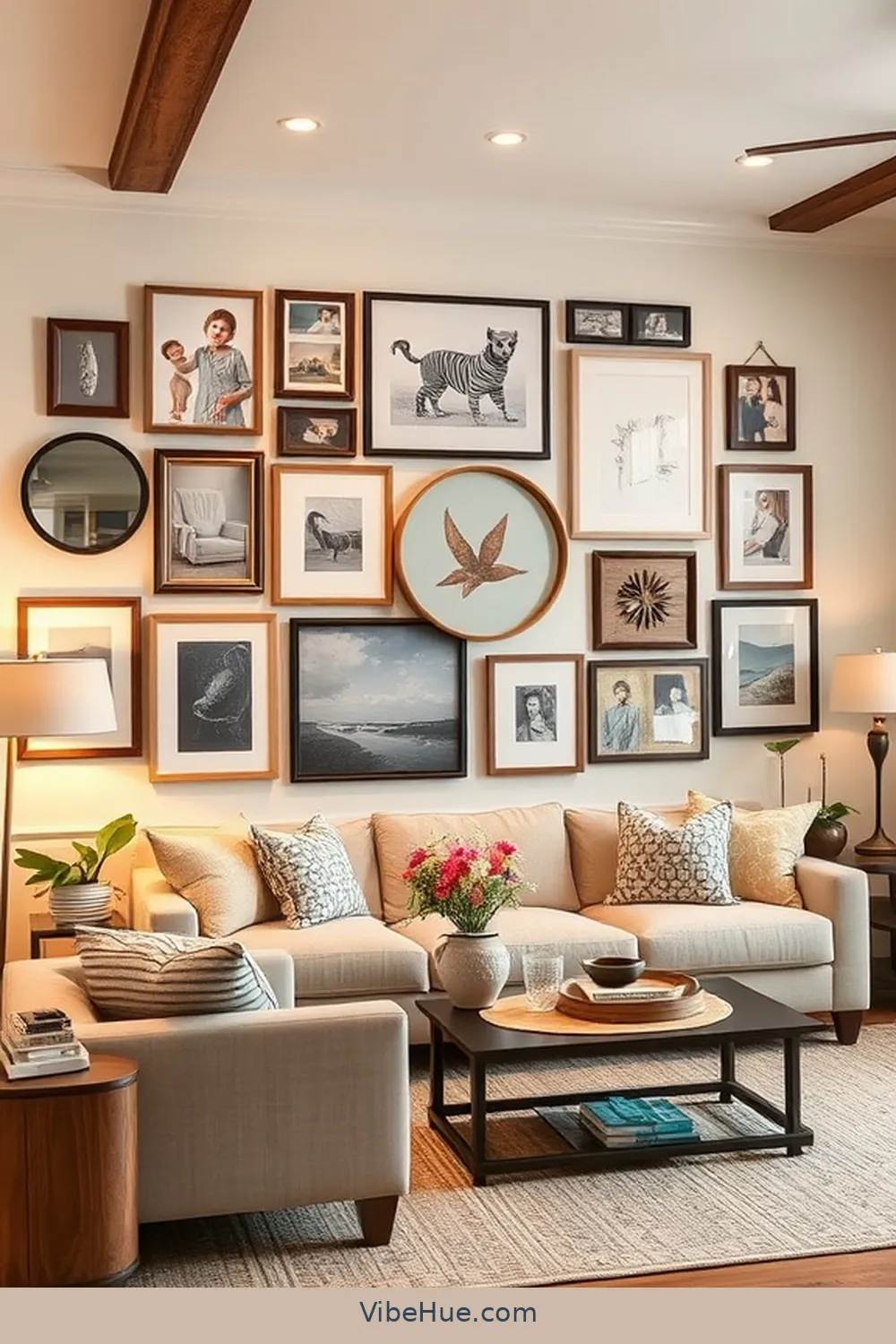 20 Key Elements for Year-Round Modern Farmhouse Living Room Style 17 Gallery Walls for 20 Key Elements for Year-Round Modern Farmhouse Living Room Style