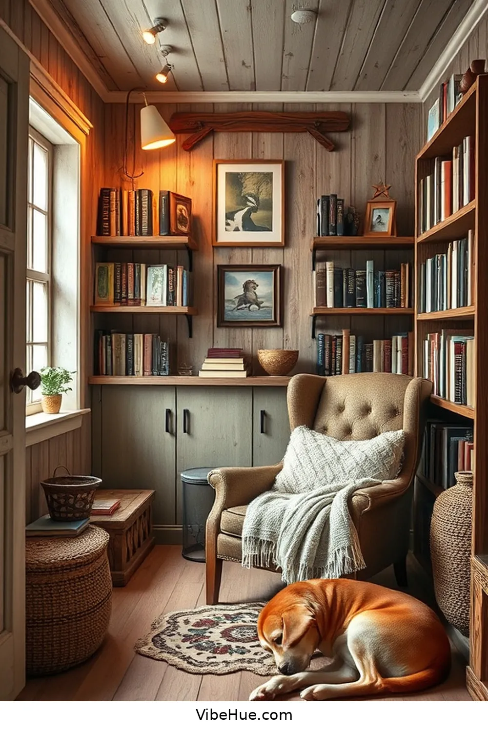 20 Rustic Decor Ideas for a Holiday Library Space 5 Create a Rustic Reading Nook for 20 Rustic Decor Ideas for a Holiday Library Space