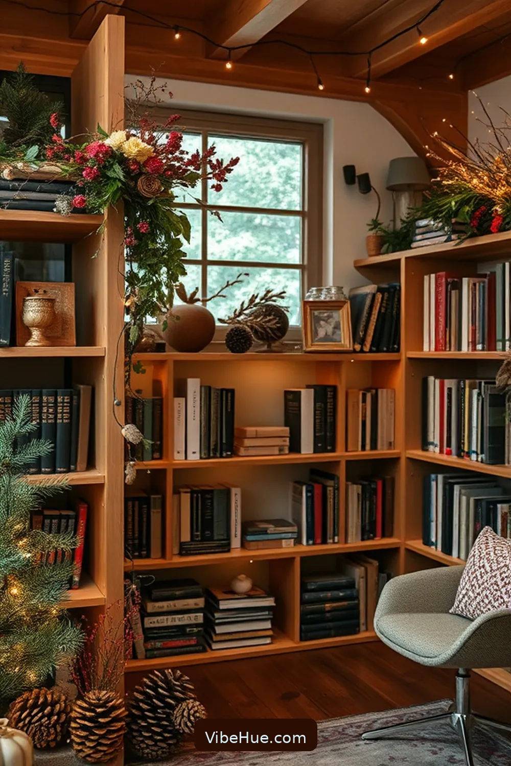 20 Rustic Decor Ideas for a Holiday Library Space 16 Display Seasonal Decor With Natural Elements for 20 Rustic Decor Ideas for a Holiday Library Space