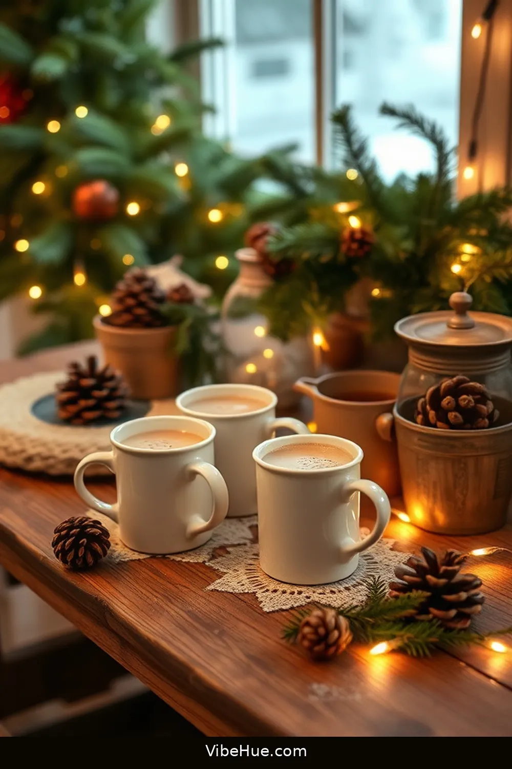20 Rustic Decor Ideas for a Holiday Library Space 11 Set Up a Hot Cocoa Station for 20 Rustic Decor Ideas for a Holiday Library Space