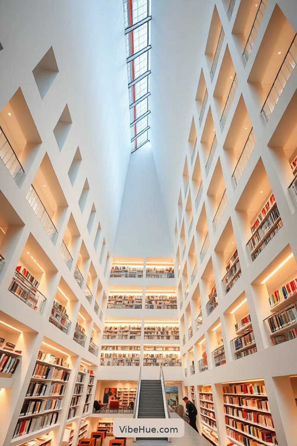 20 Stunning Year-Round Libraries in Industrial Style 14 The Stuttgart City Library, Stuttgart for 20 Stunning Year-Round Libraries in Industrial Style