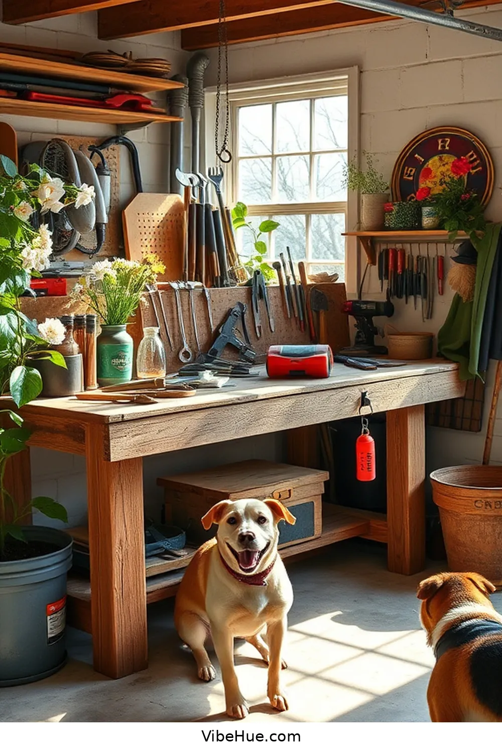 20 Tips for Designing a Traditional Style Spring Garage 8 Add a Workbench With Character for 20 Tips for Designing a Traditional Style Spring Garage