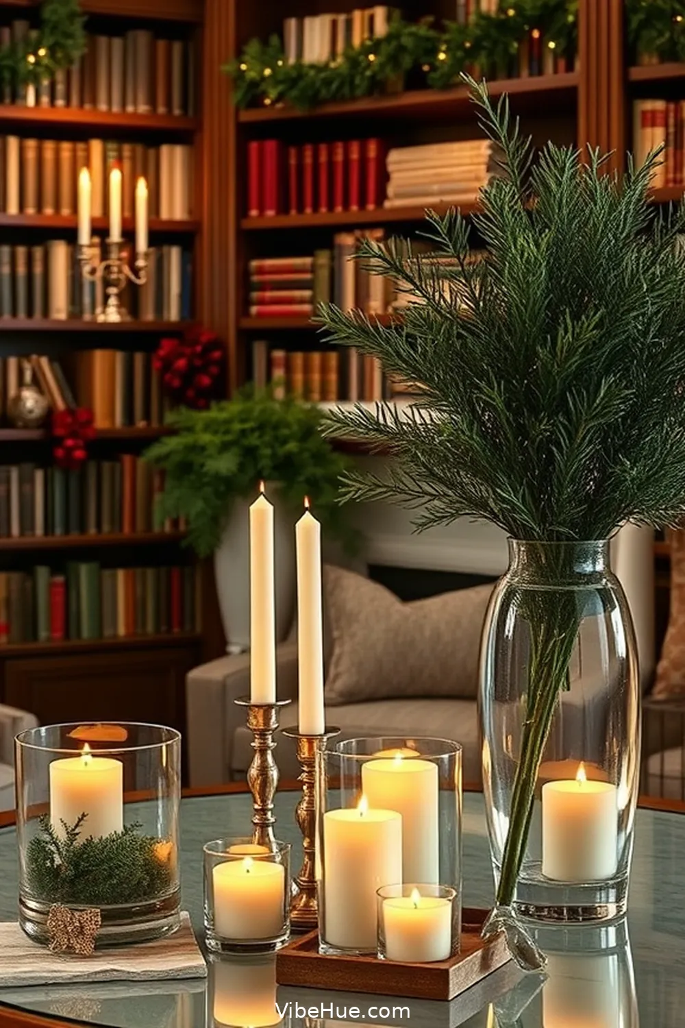 20 Tips for a Holiday Library in Modern Glam Style 20 Include Seasonal Scented Elements for 20 Tips for a Holiday Library in Modern Glam Style