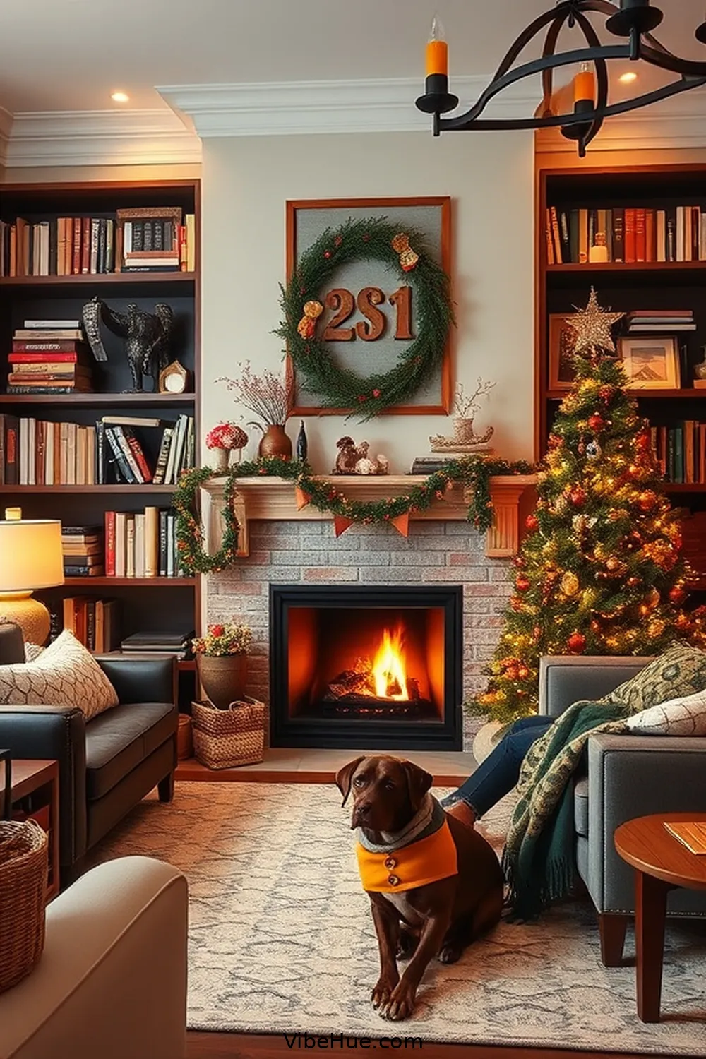 20 Tips for a Holiday Library in Modern Glam Style 19 Personalize With Family Touches for 20 Tips for a Holiday Library in Modern Glam Style