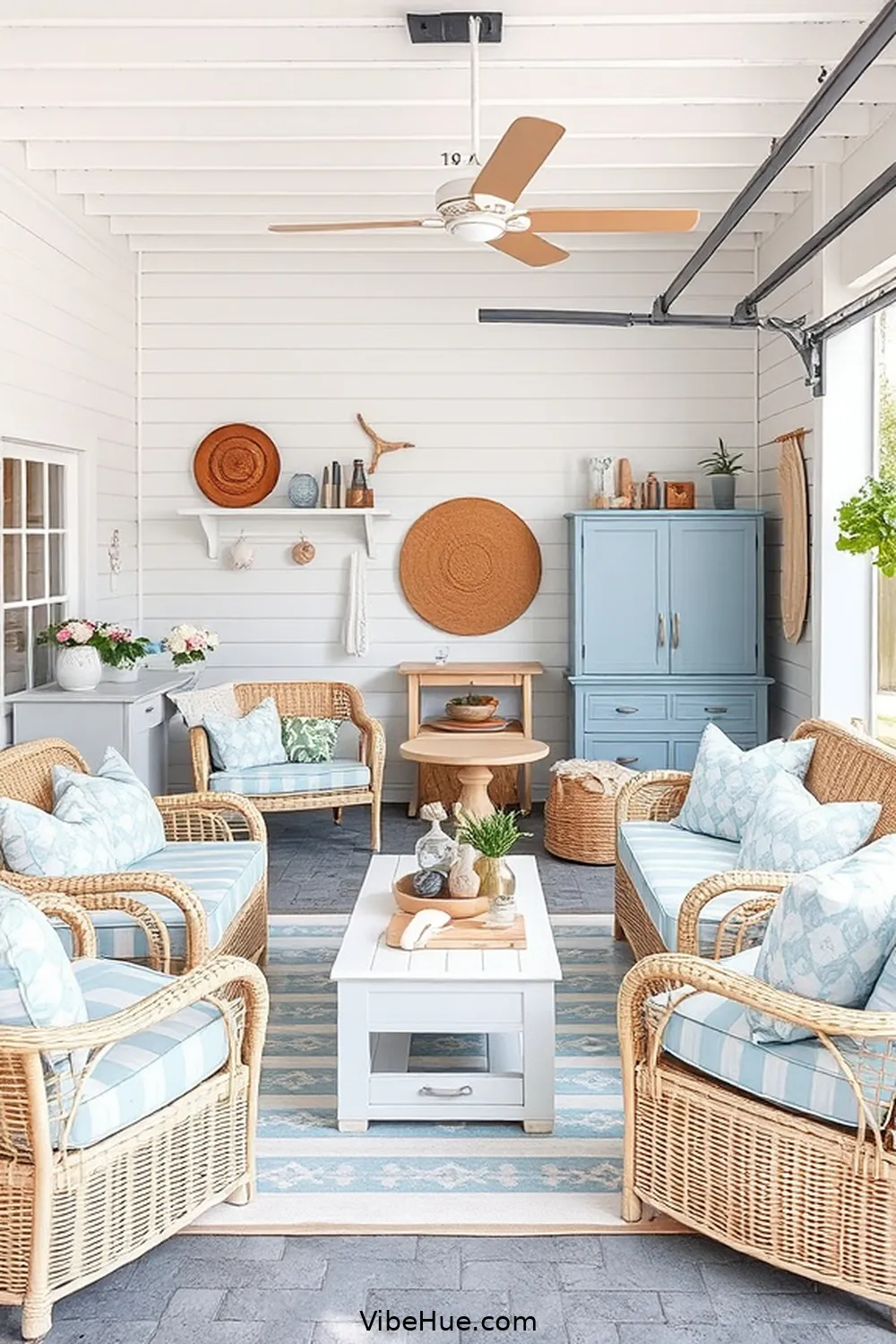 20 Ways to Create Coastal Style in Your Summer Garage 16 Employ Functional Furniture With Coastal Flair for 20 Ways to Create Coastal Style in Your Summer Garage