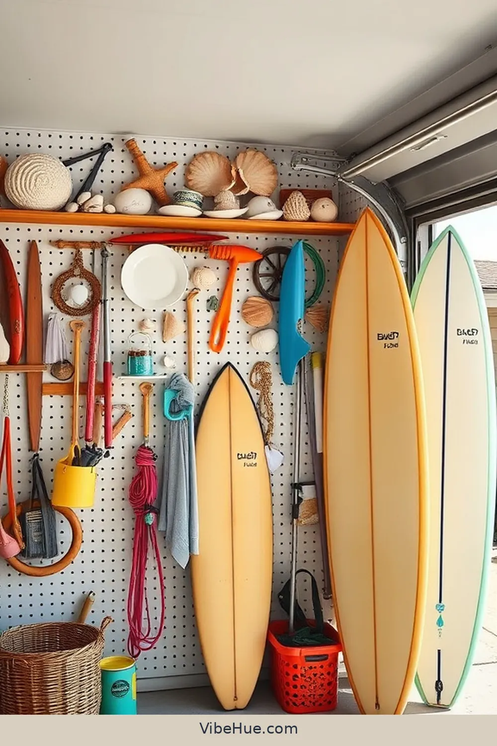 20 Ways to Create Coastal Style in Your Summer Garage 18 Install a Beach-Inspired Pegboard for 20 Ways to Create Coastal Style in Your Summer Garage
