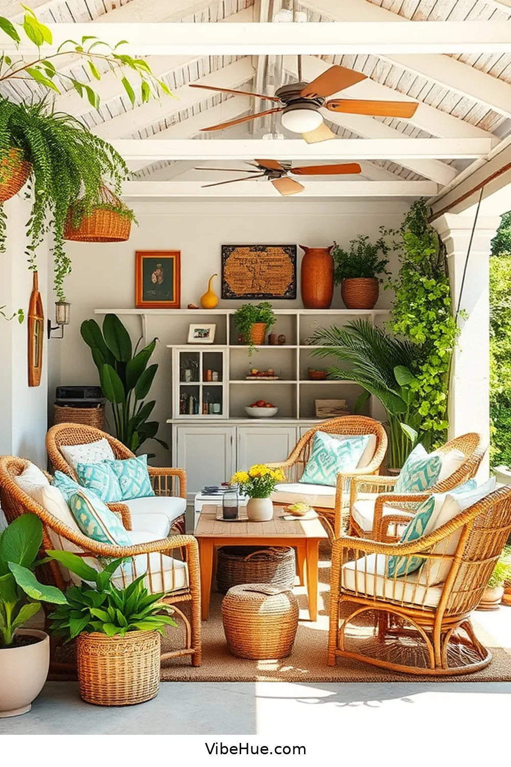 20 Ways to Create Coastal Style in Your Summer Garage 20 Use Rattan and Wicker for Warmth for 20 Ways to Create Coastal Style in Your Summer Garage