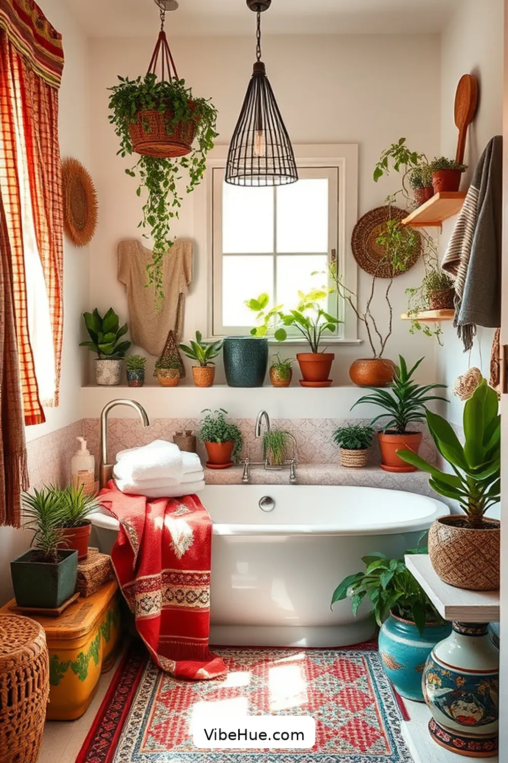 Mix-and-Match Decor Styles for 20 Ways to Create a Bohemian Style Summer Bathroom