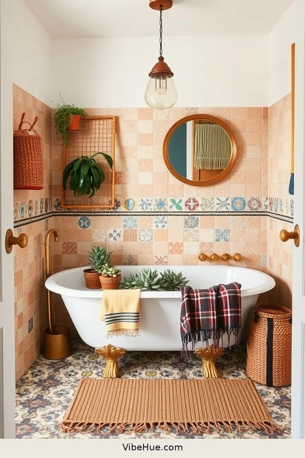 Use Vintage and Antique Finds for 20 Ways to Create a Bohemian Style Summer Bathroom