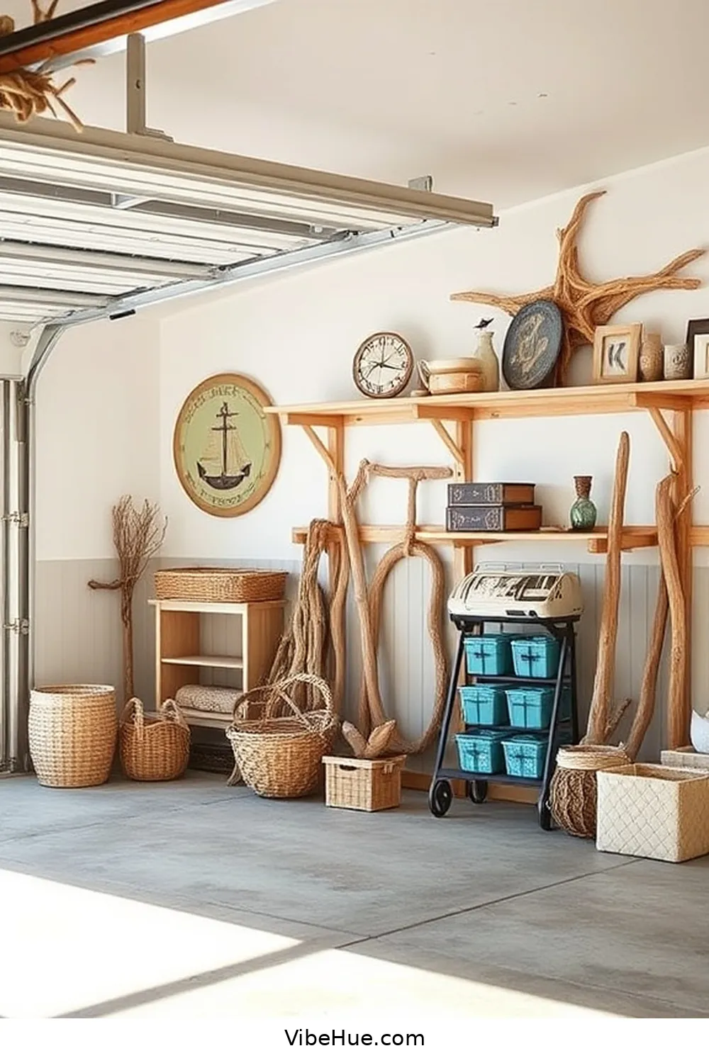 20 Ways to Create a Coastal Style Holiday Garage 5 Use Driftwood for DΓ©cor for 20 Ways to Create a Coastal Style Holiday Garage