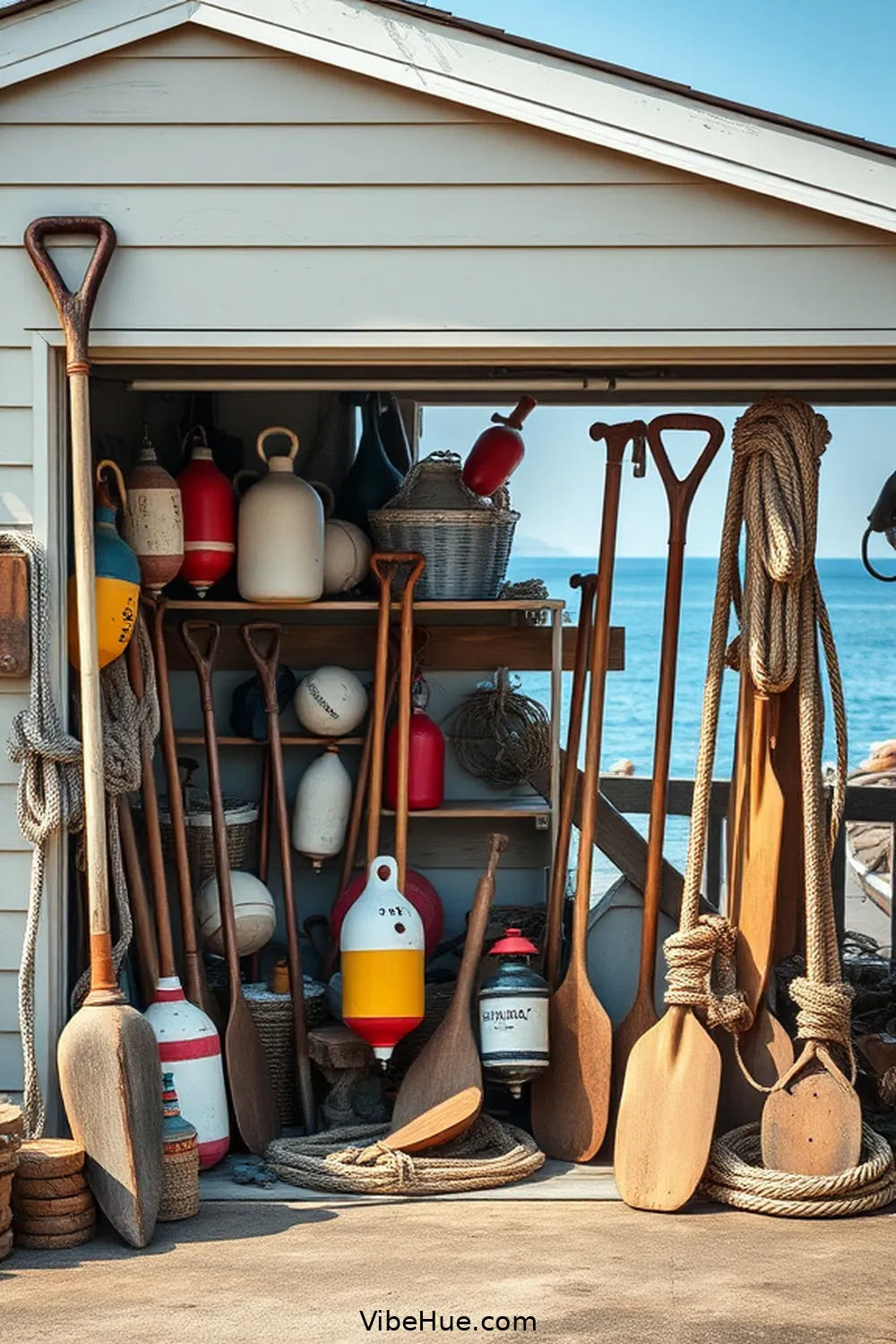 20 Ways to Create a Coastal Style Holiday Garage 19 Use Vintage Marine Equipment for 20 Ways to Create a Coastal Style Holiday Garage