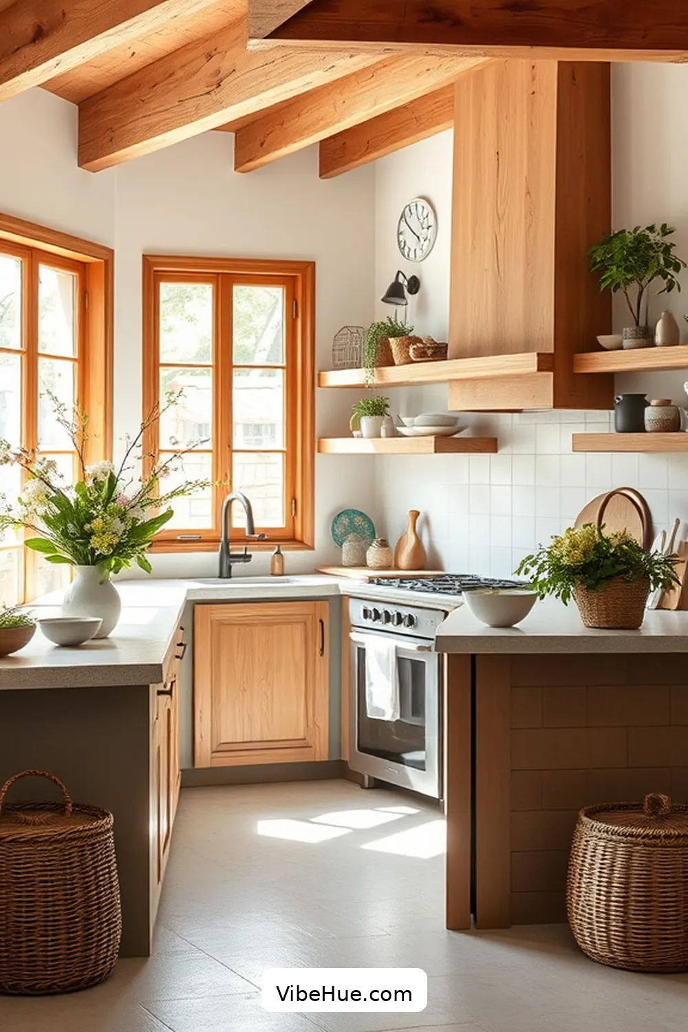 Focus on Natural Materials for 20 Ways to Create a Minimalist Style Spring Kitchen