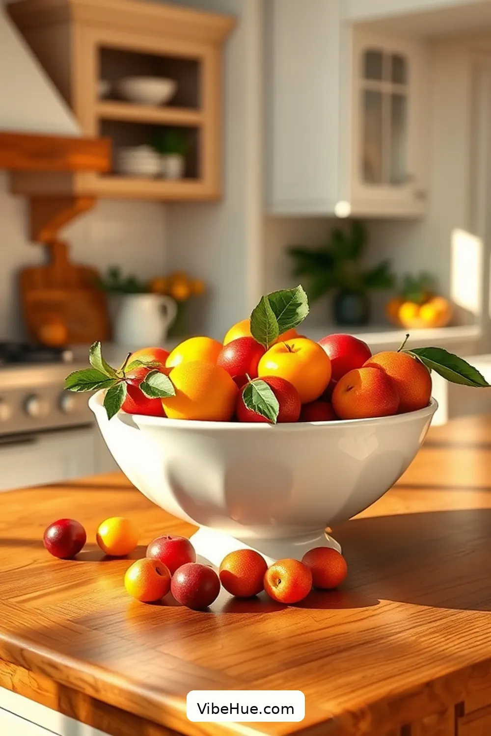 Use a Single Bowl for Fruit for 20 Ways to Create a Minimalist Style Spring Kitchen