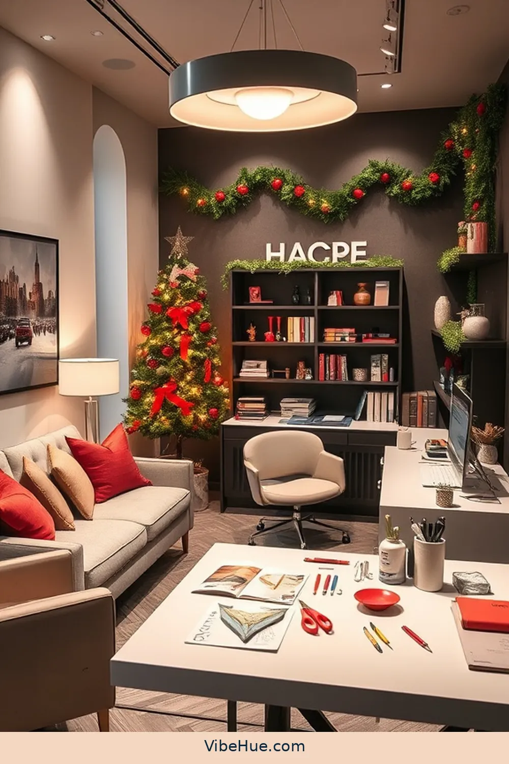 Create a Crafting Corner for 20 Ways to Create a Modern Glam Holiday Garage Style