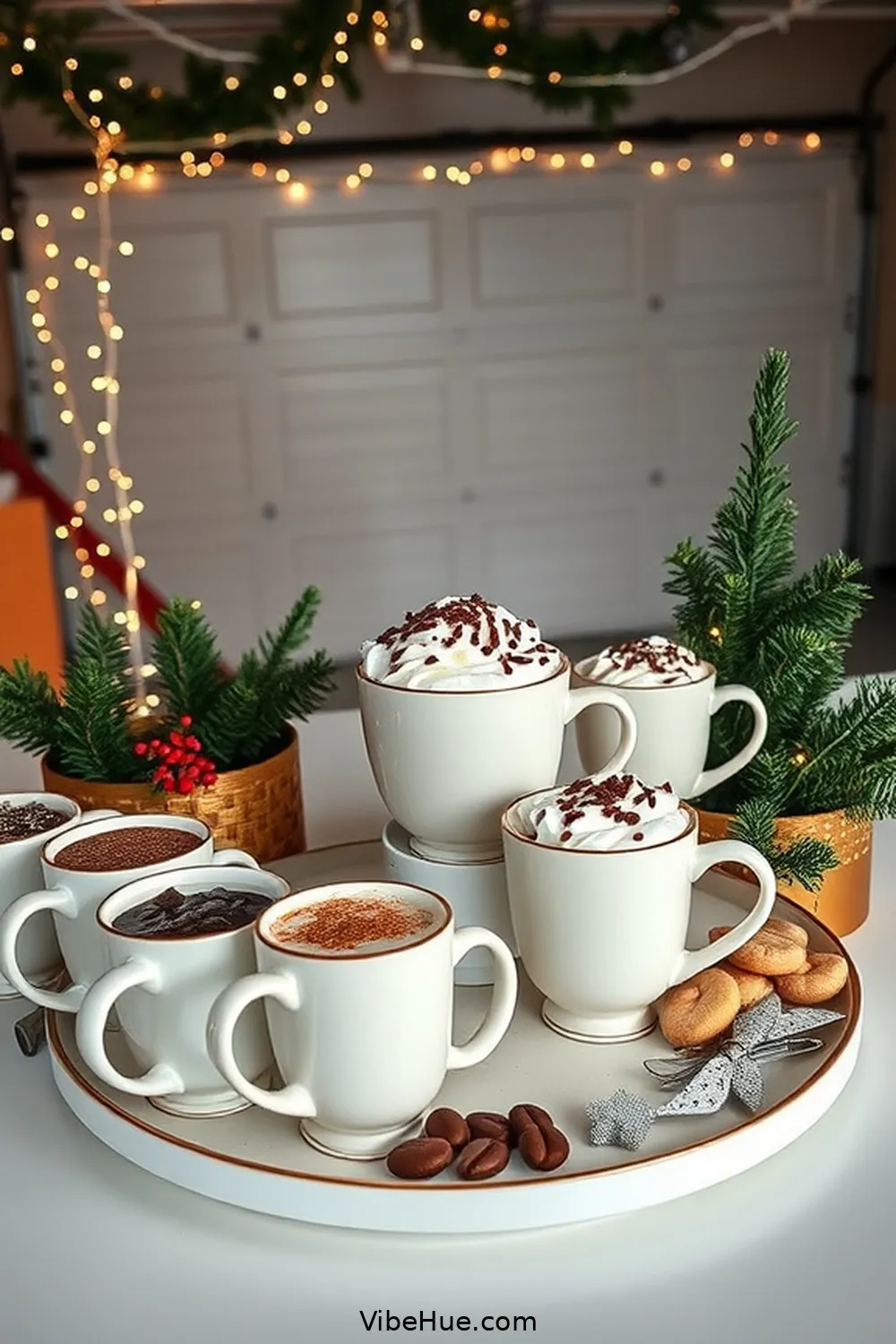 Set Up a Hot Cocoa Station for 20 Ways to Create a Modern Glam Holiday Garage Style
