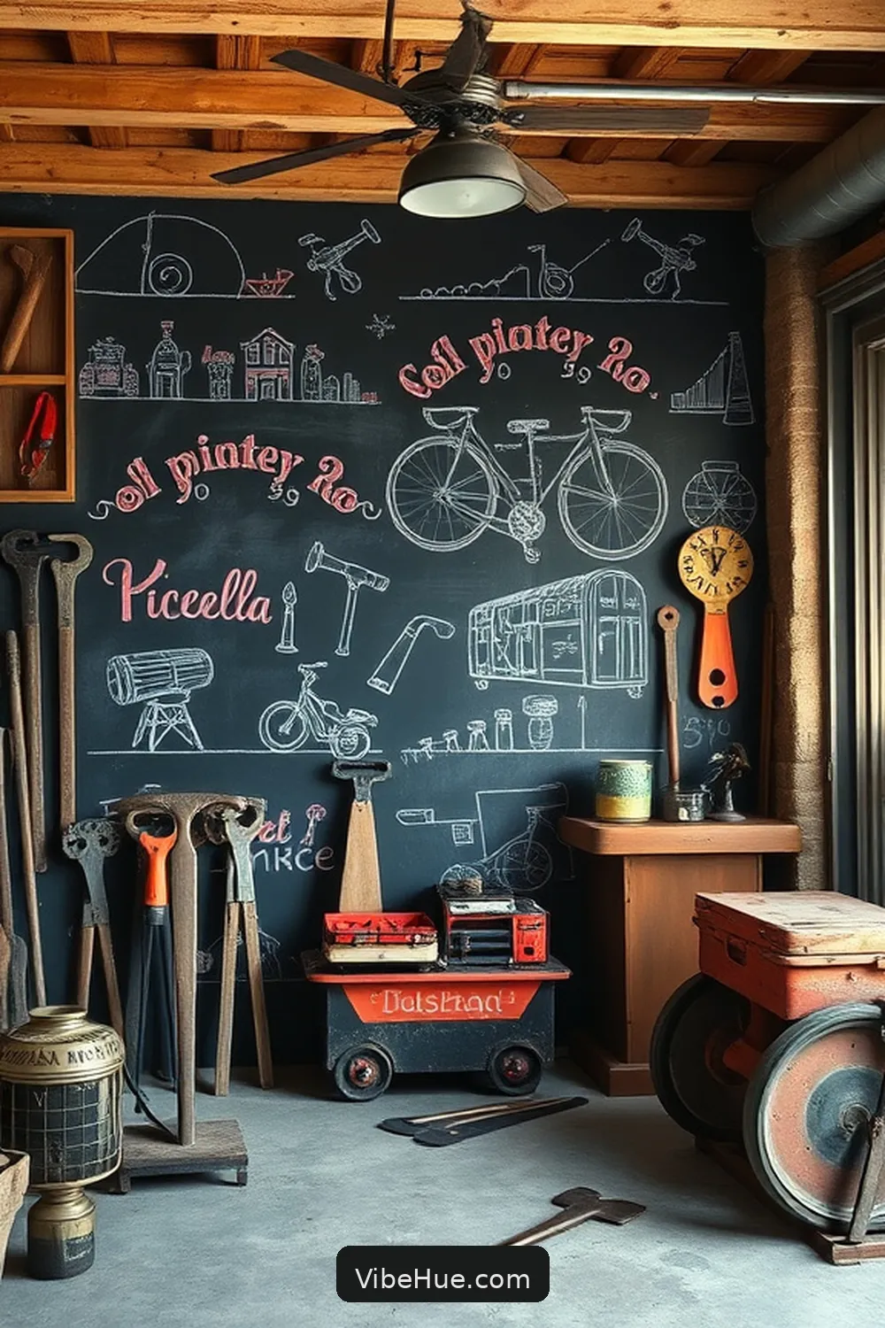 20 Ways to Create a Rustic Summer Garage Style 17 Install a Chalkboard Wall for 20 Ways to Create a Rustic Summer Garage Style