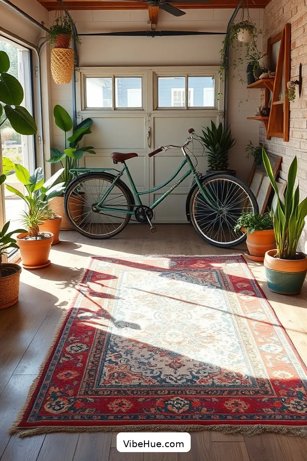 20 Ways to Create a Rustic Summer Garage Style 16 Use Vintage Rugs for 20 Ways to Create a Rustic Summer Garage Style