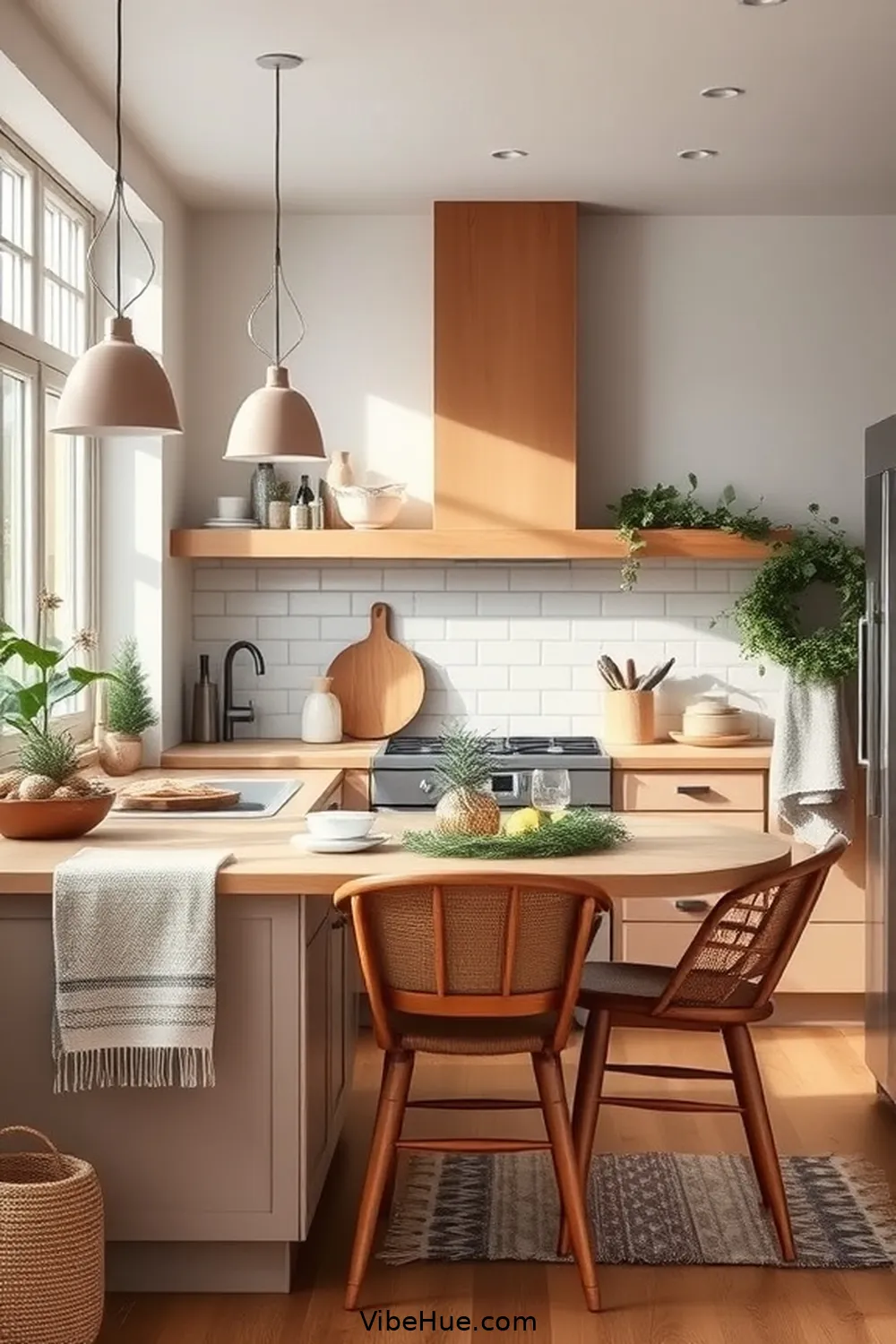 Add Warmth With Wood Accents for 21 Essential Elements for a Scandinavian Style Holiday Kitchen