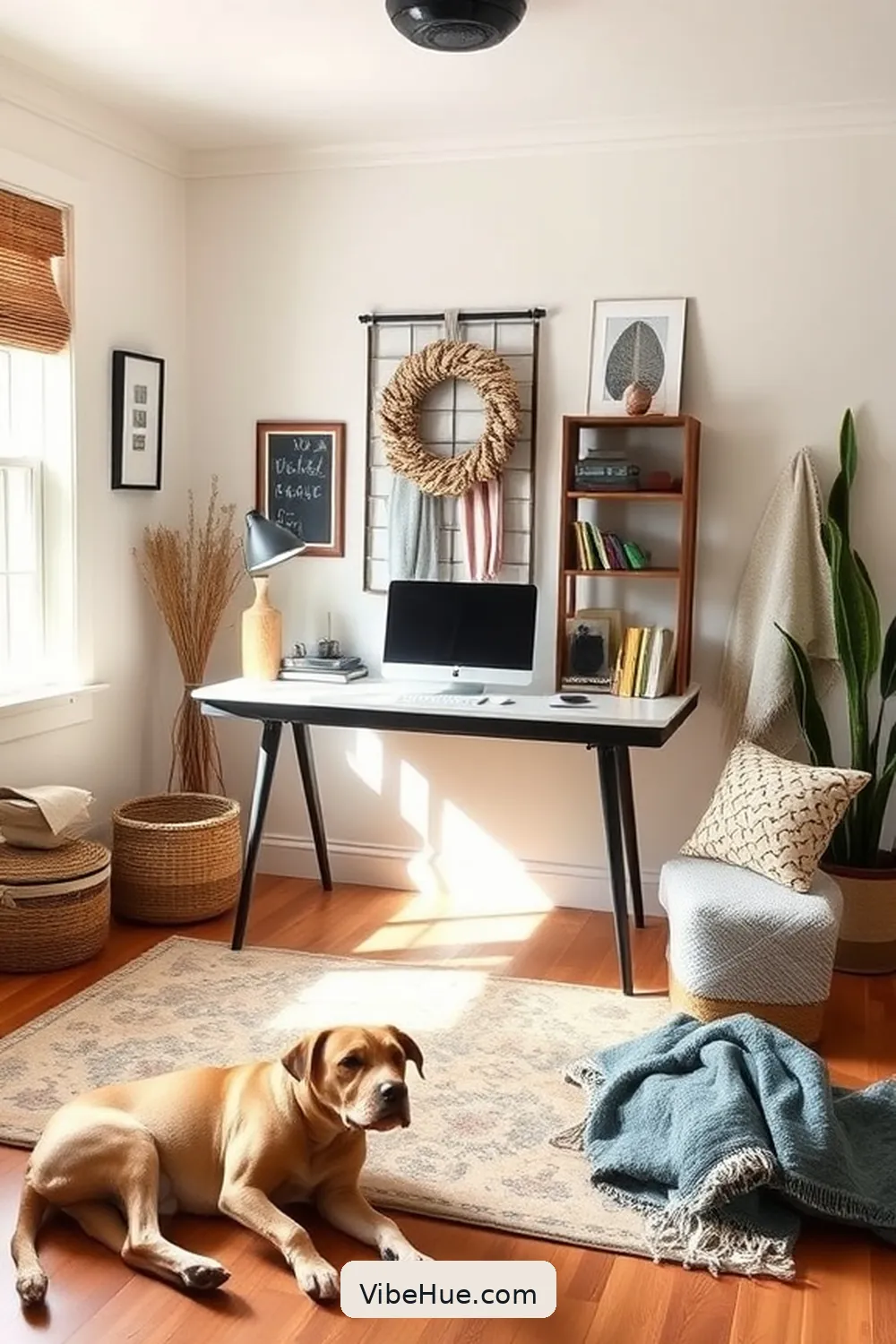 Create a Multi-Functional Space for 21 Inspiring Holiday Home Office Ideas in Modern Farmhouse Style