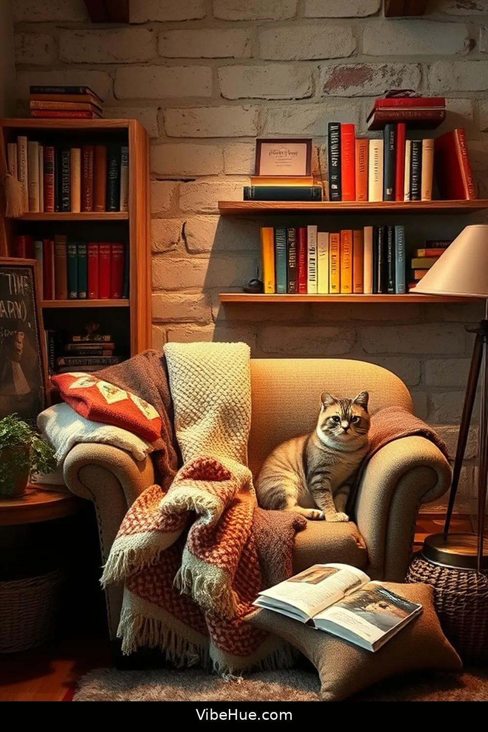 Create a Reading Nook for 21 Inspiring Holiday Home Office Ideas in Modern Farmhouse Style