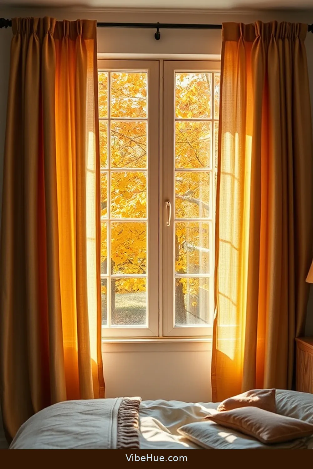 21 Key Elements for Rustic Fall Bedroom Style 17 Nature-Inspired Curtains for 21 Key Elements for Rustic Fall Bedroom Style