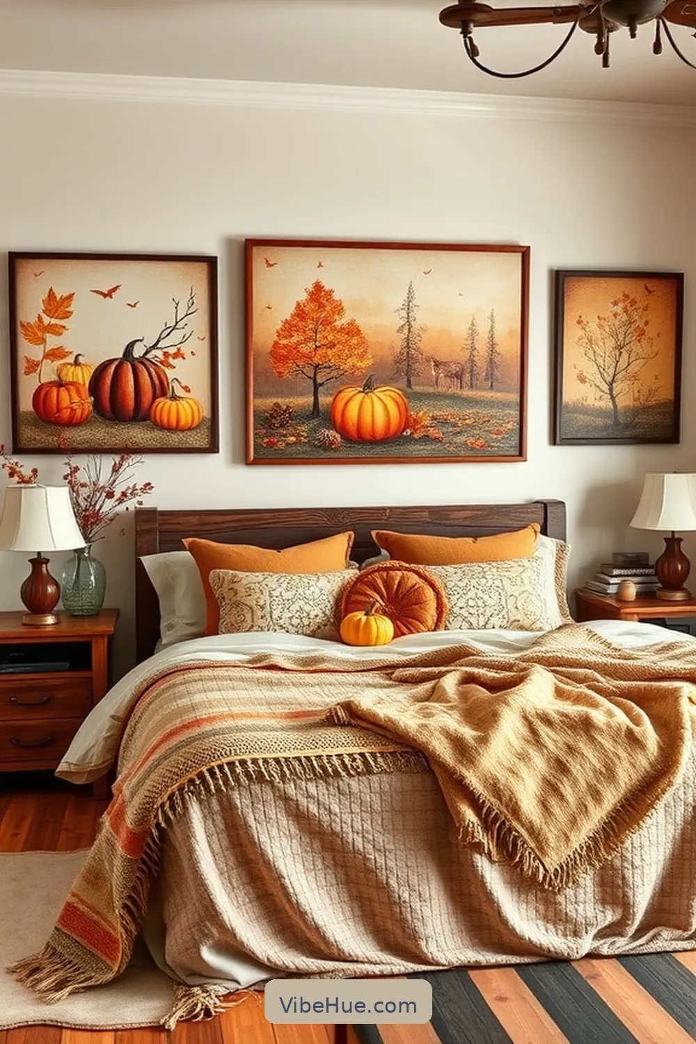 21 Key Elements for Rustic Fall Bedroom Style 10 Wall Art With Autumn Themes for 21 Key Elements for Rustic Fall Bedroom Style