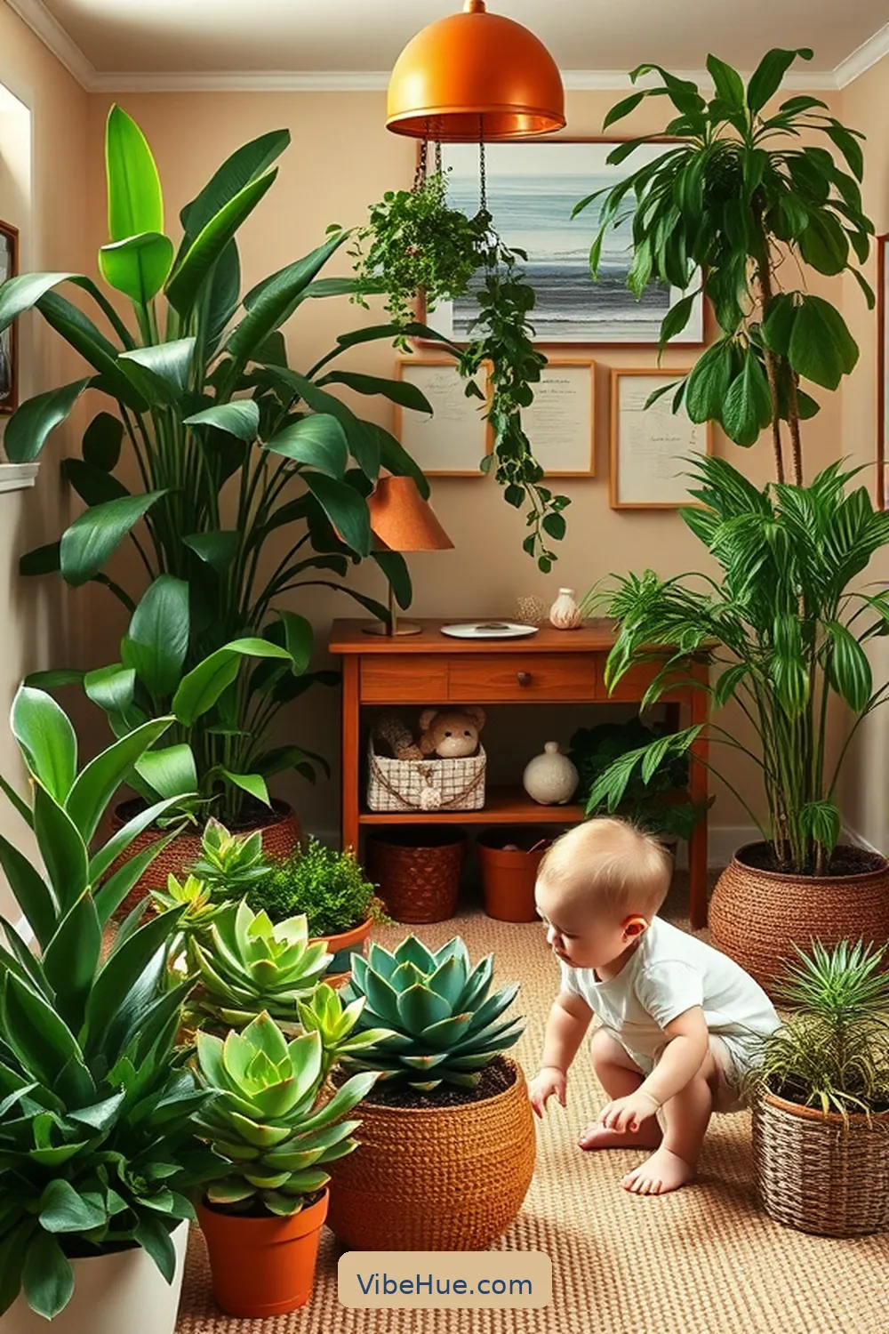 21 Tips for Holiday Nursery Design in Mid-Century Modern Style 14 13. Incorporate Plants and Greenery for 21 Tips for Holiday Nursery Design in Mid-Century Modern Style
