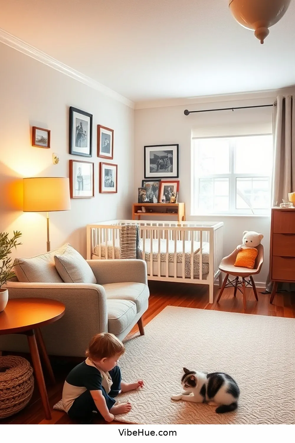 21 Tips for Holiday Nursery Design in Mid-Century Modern Style 19 18. Personalize With Family Photos for 21 Tips for Holiday Nursery Design in Mid-Century Modern Style