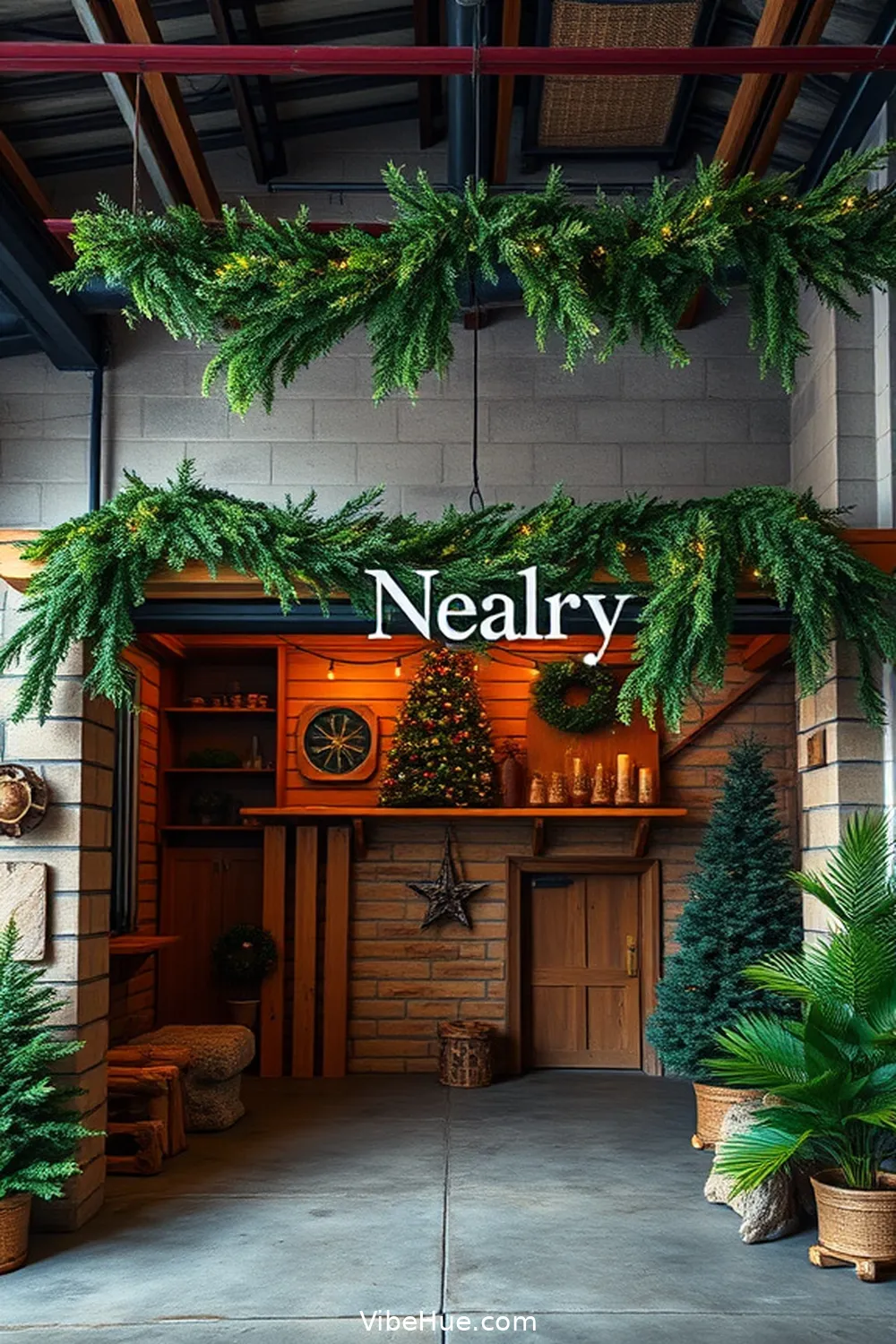 21 Tips for a Holiday Garage With Industrial Style 21 Decorate With Natural Elements for 21 Tips for a Holiday Garage With Industrial Style
