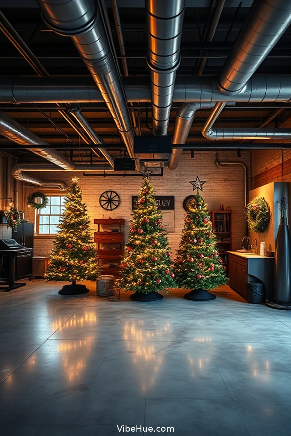 21 Tips for a Holiday Garage With Industrial Style 2 Embrace Exposed Pipes as Decor for 21 Tips for a Holiday Garage With Industrial Style