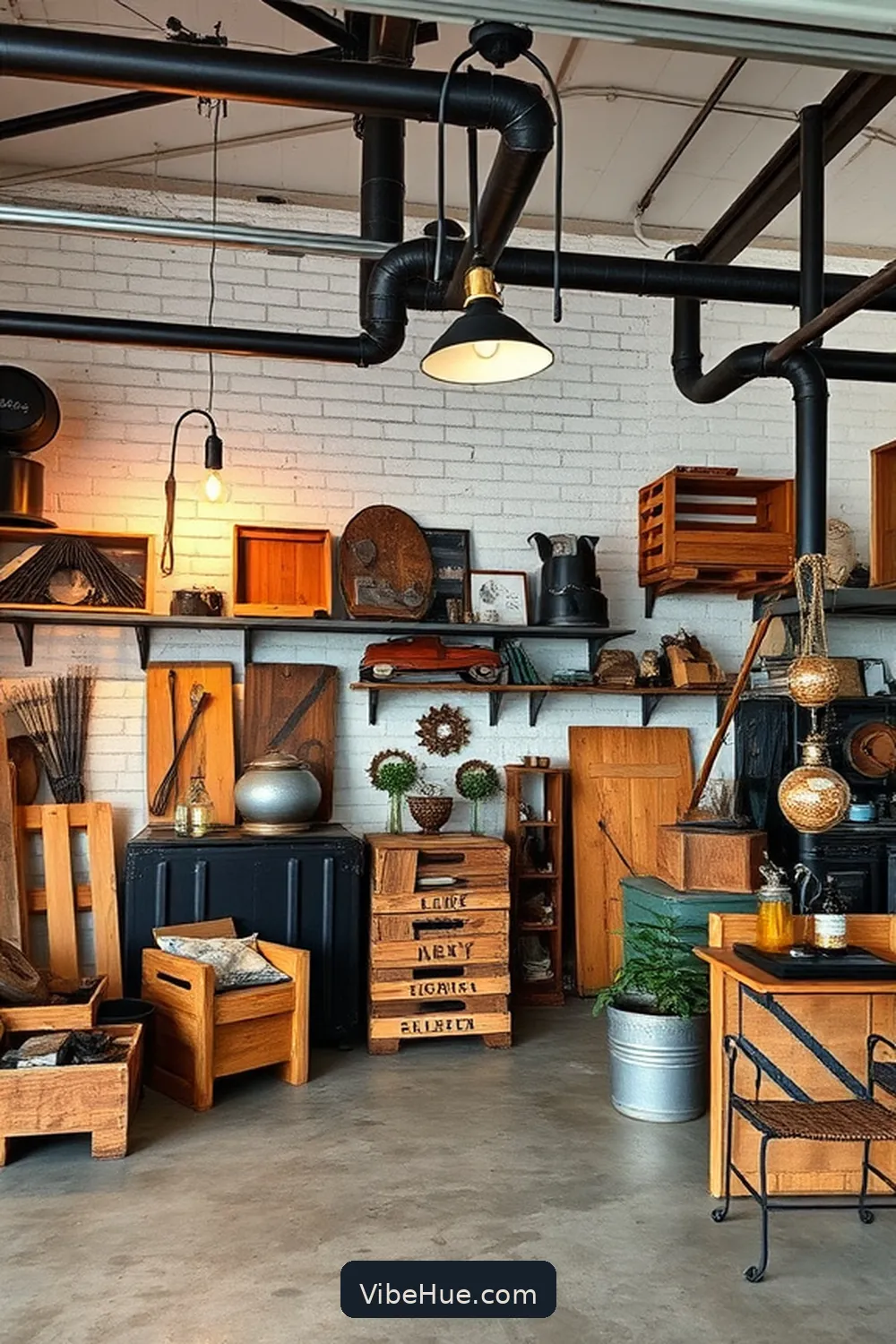 21 Tips for a Holiday Garage With Industrial Style 16 Use Upcycled Materials for DIY Projects for 21 Tips for a Holiday Garage With Industrial Style
