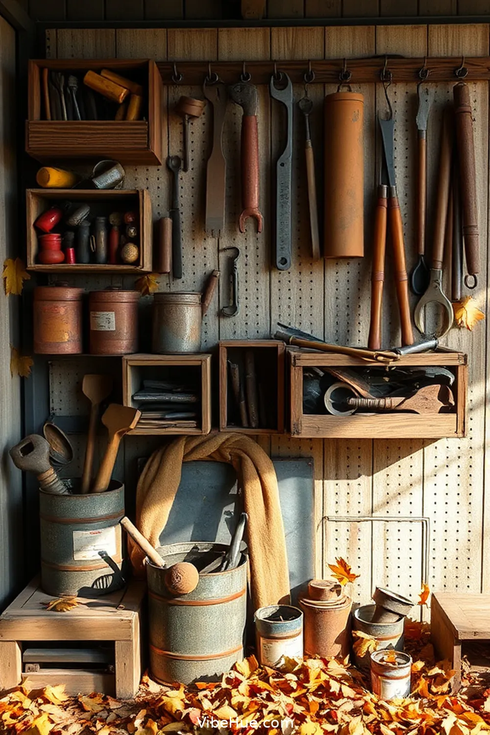 Display Vintage Tools for 21 Ways to Create Rustic Style in Your Fall Garage