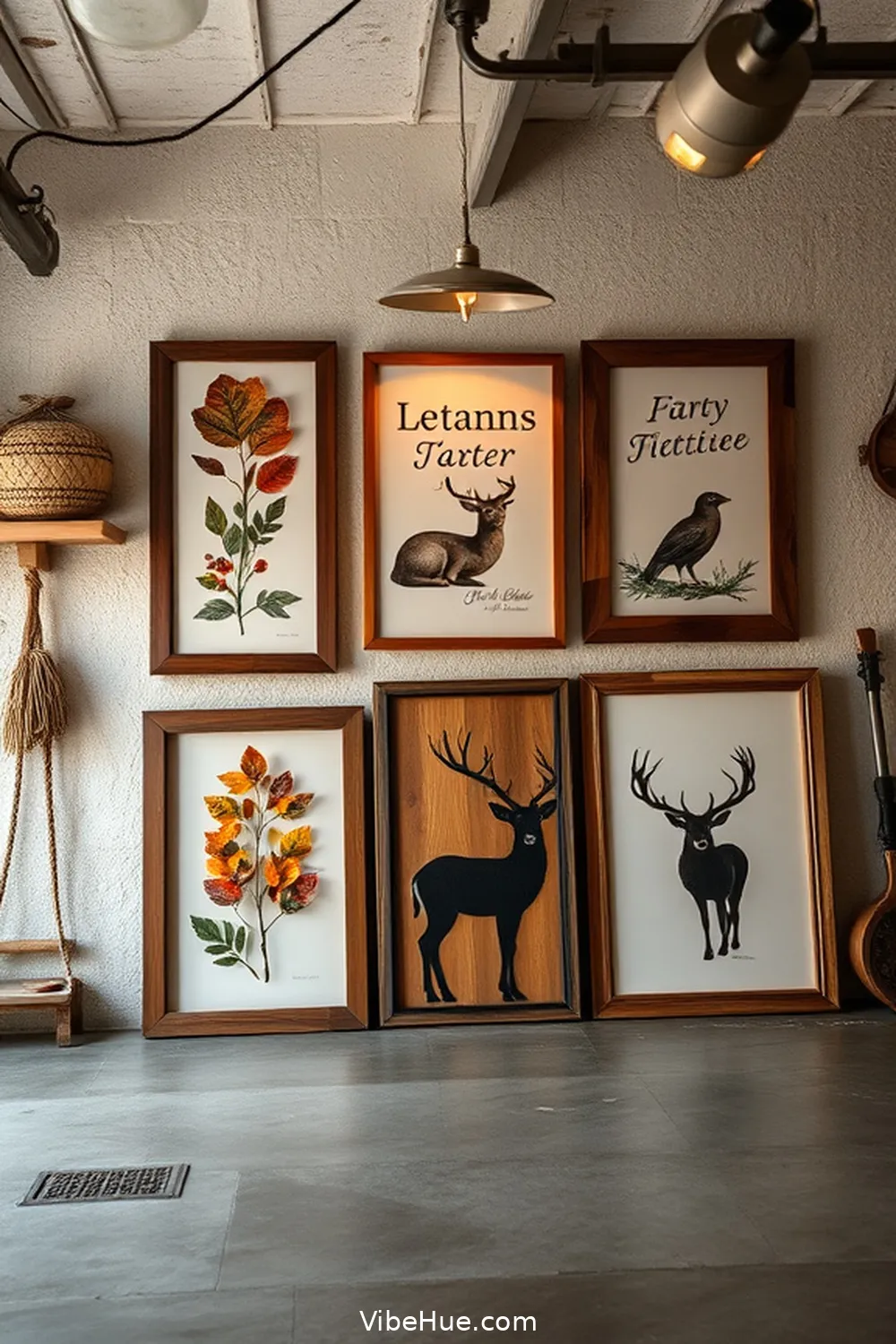 Incorporate Nature-Inspired Artwork for 21 Ways to Create Rustic Style in Your Fall Garage