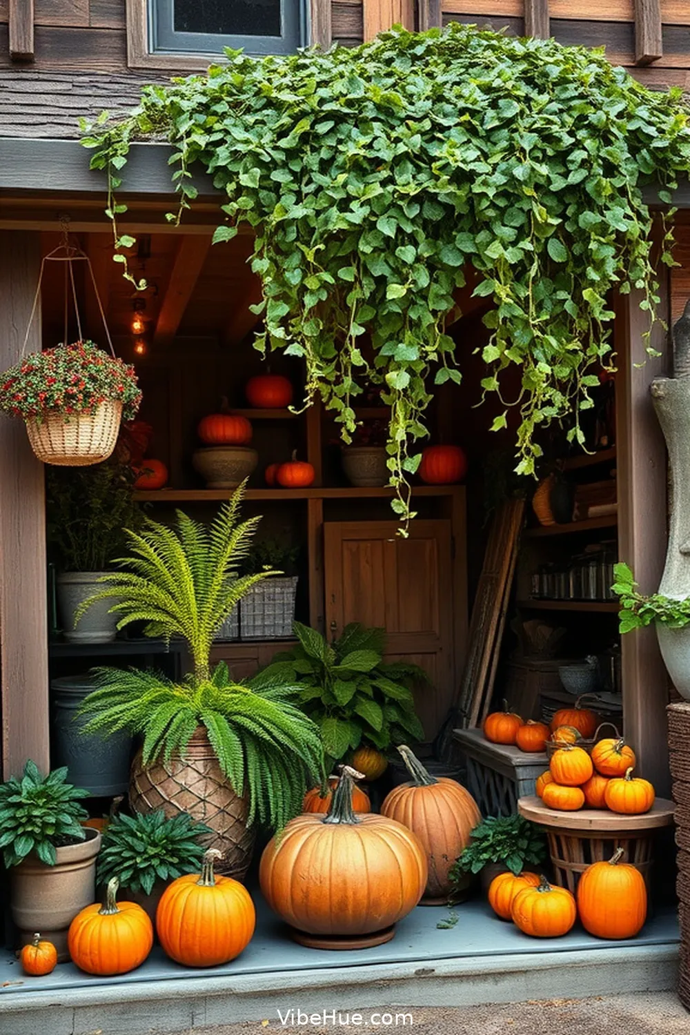 Integrate Plants for a Fresh Touch for 21 Ways to Create Rustic Style in Your Fall Garage