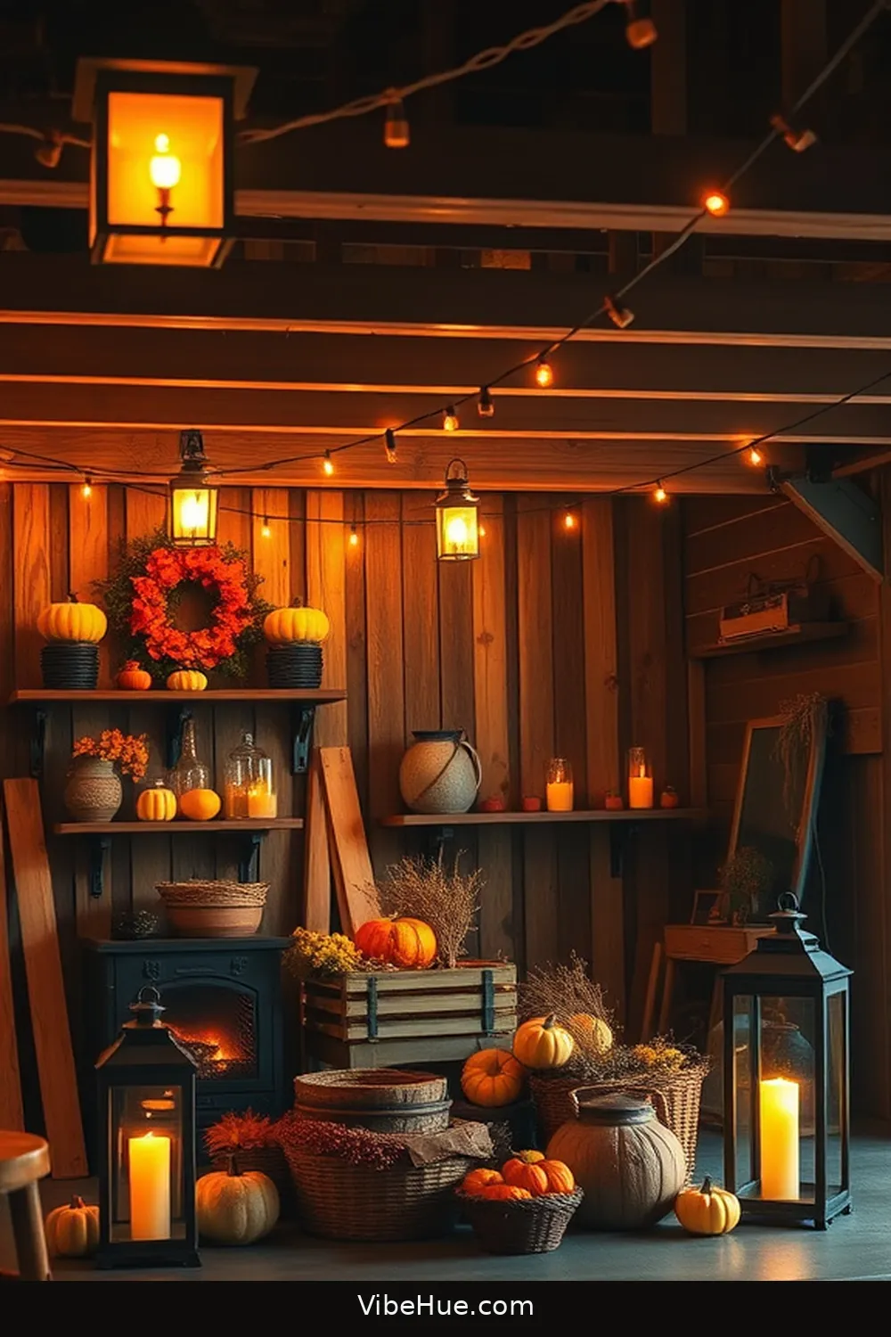 Use Warm, Soft Lighting for 21 Ways to Create Rustic Style in Your Fall Garage